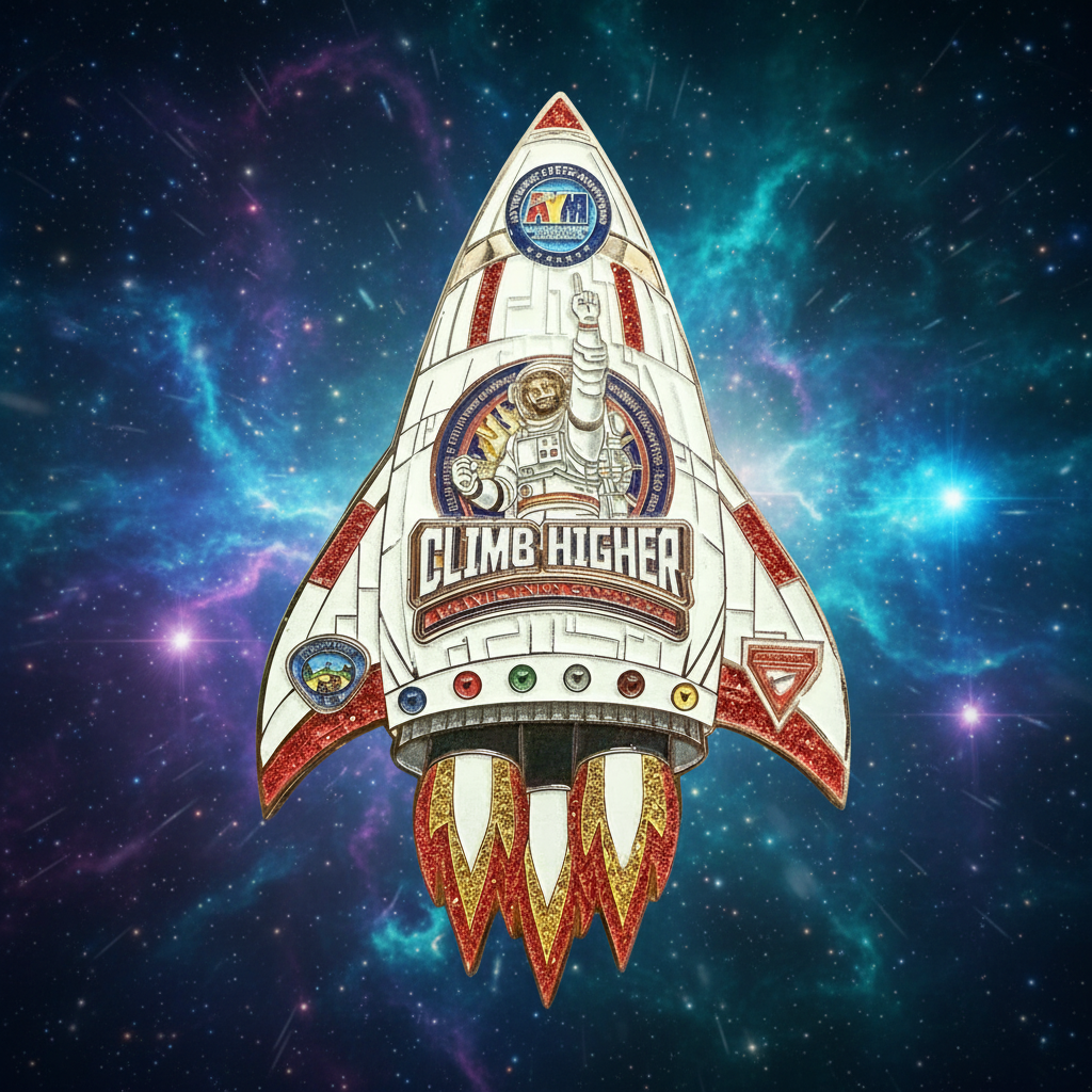 Atlantic Union Climb Higher 2026 Camporee Rocket Pin