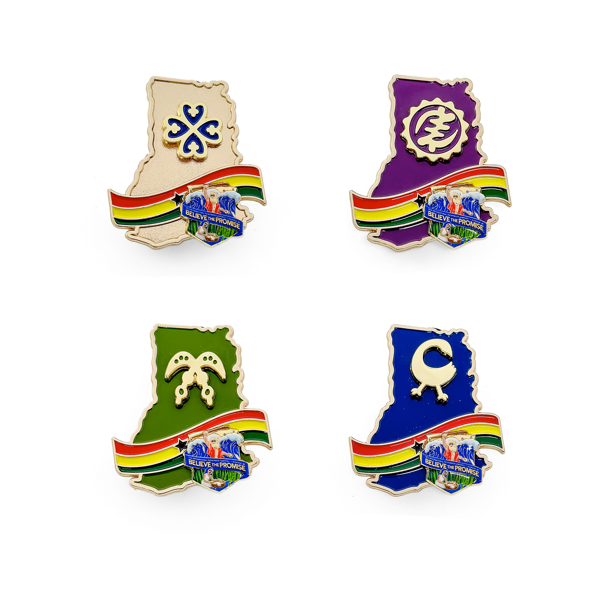 Believe the Promise 2024 Gana Pins (Conjunto de Pins para Arrecadação de Fundos)