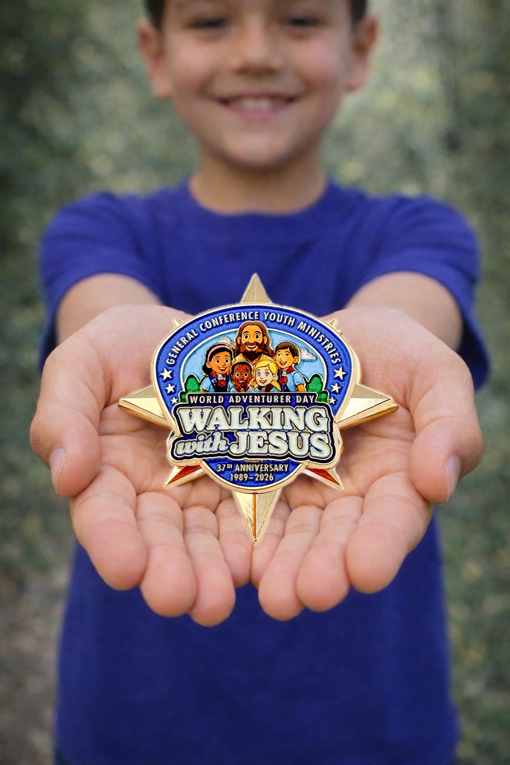 World Adventurer Day 2026 "Walking with Jesus" Pin