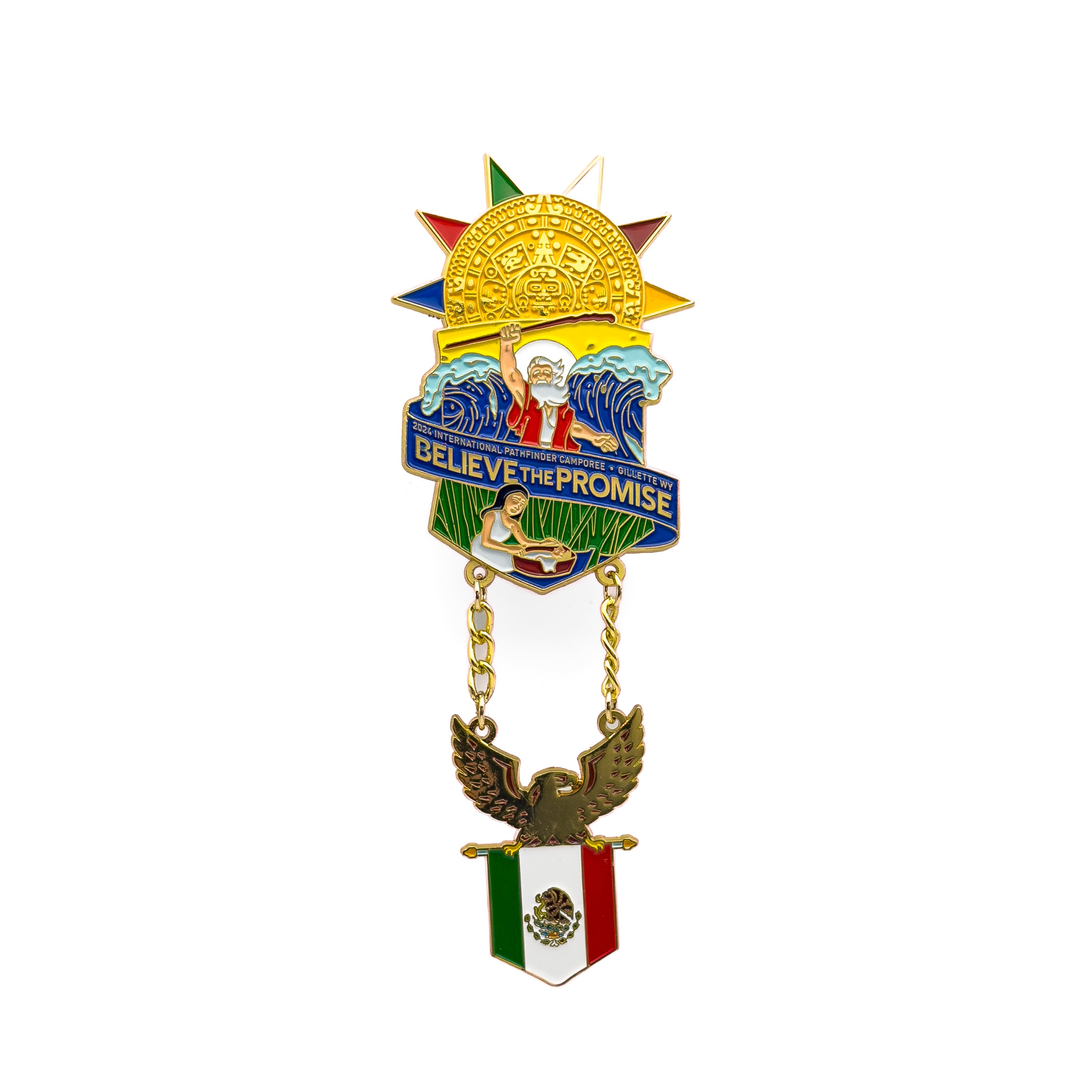 BTP Mexico Calendar and Eagle Dangler Pin