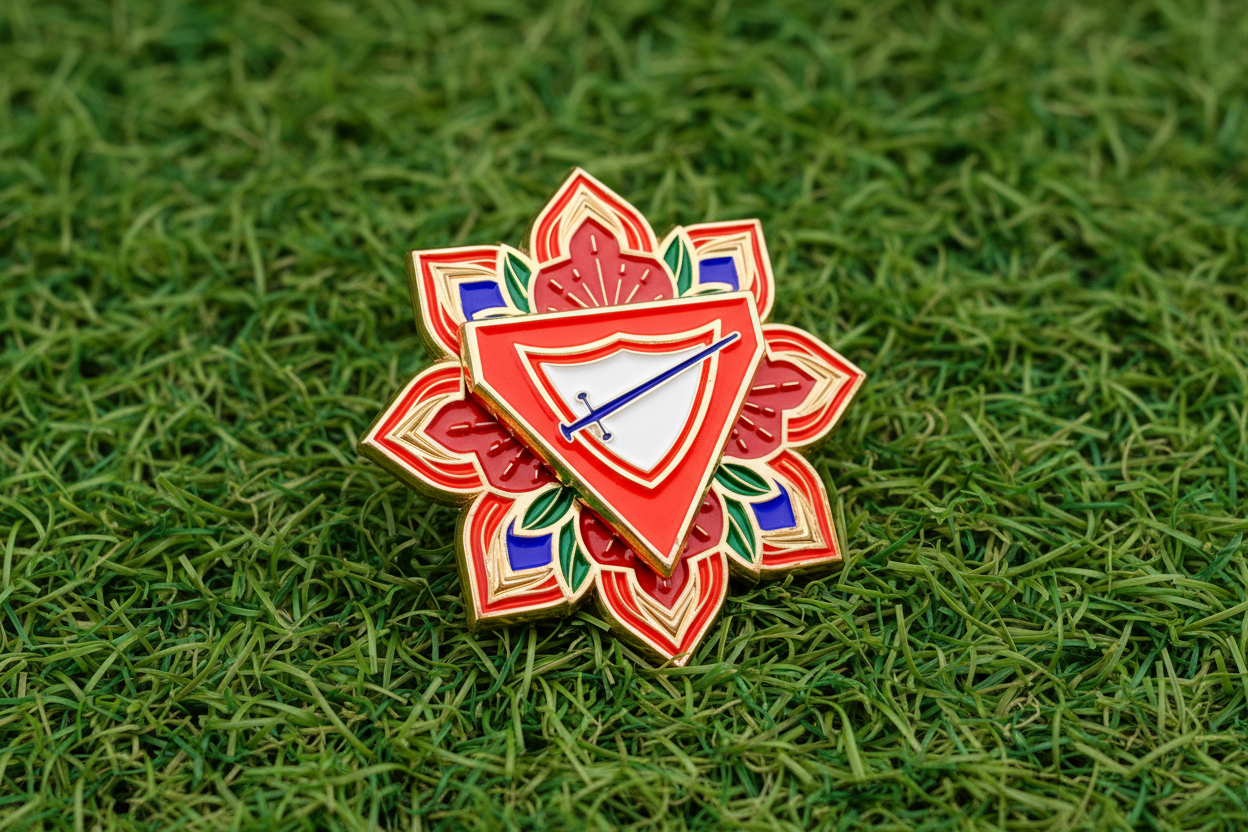 Pathfinder Flower Spinner Pin