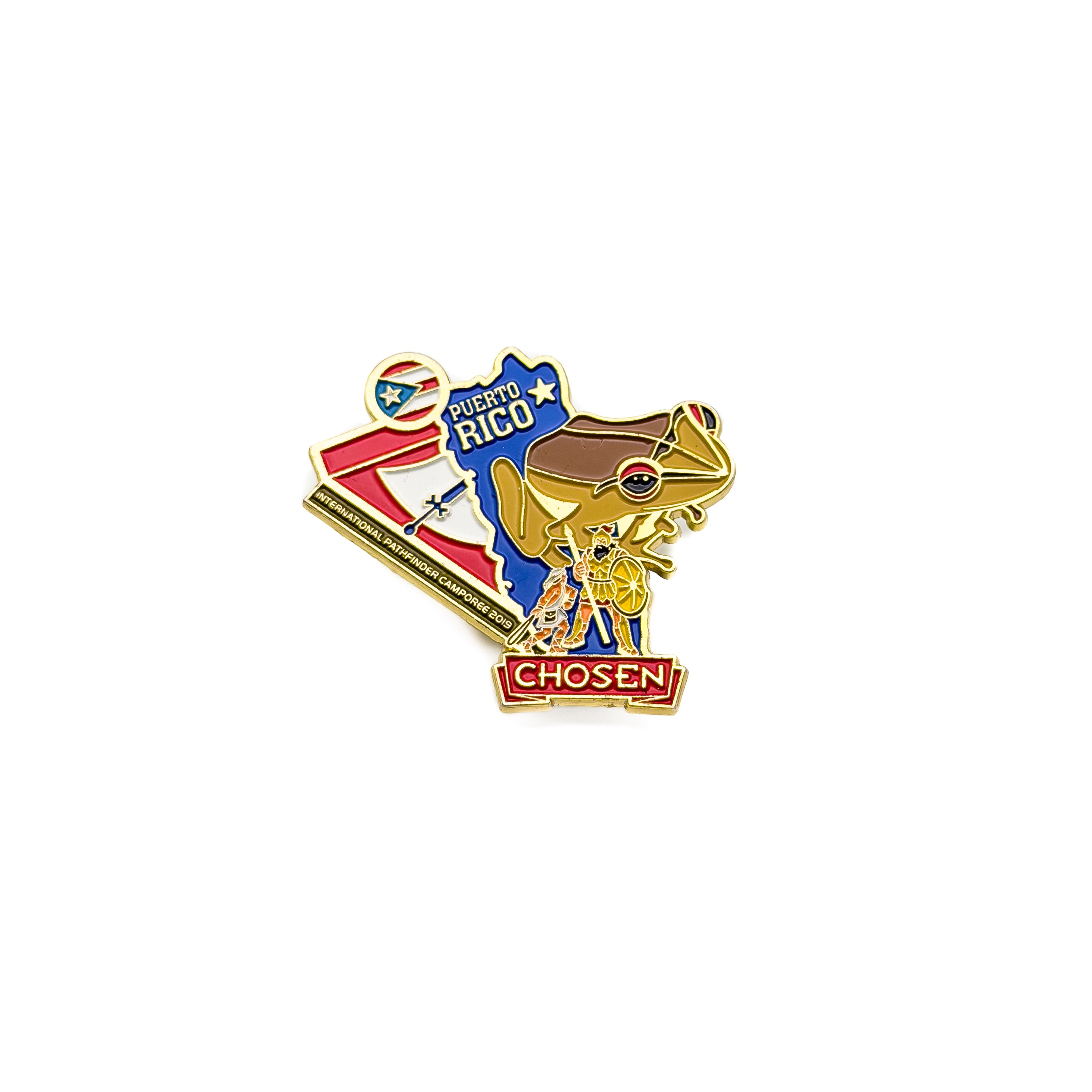 Chosen Puerto Rico Frog Pin