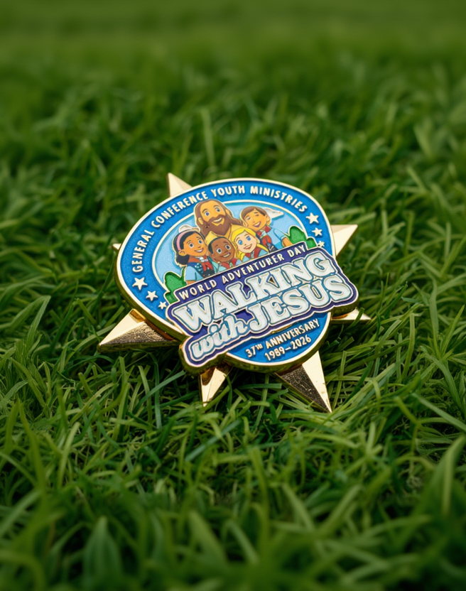 World Adventurer Day 2026 "Walking with Jesus" Pin