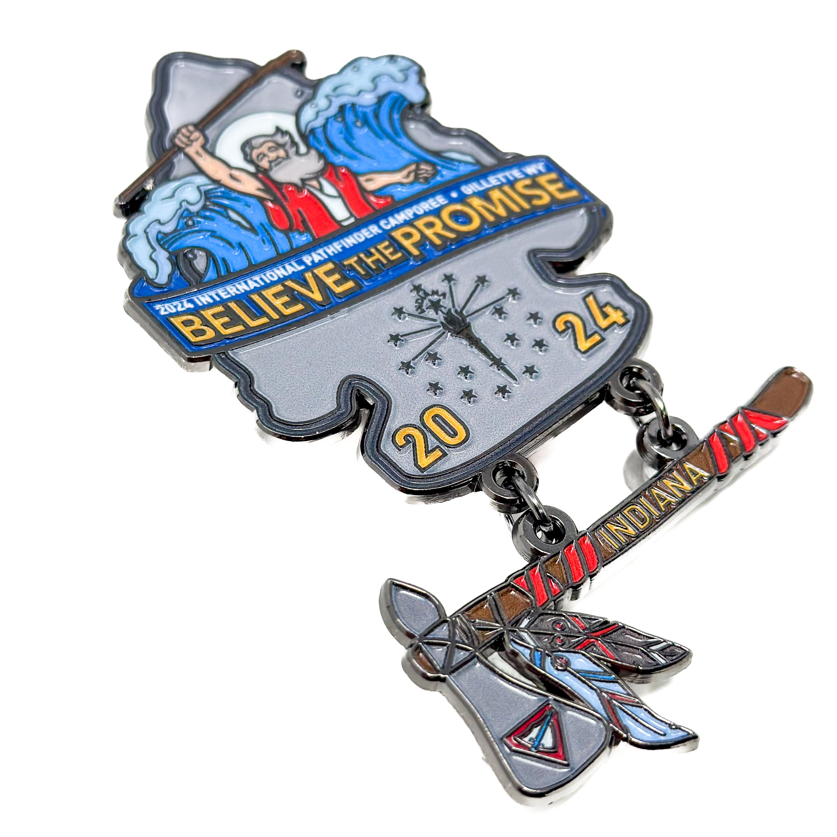 Indiana Believe the Promise 2024 Arrowhead Axe Pin