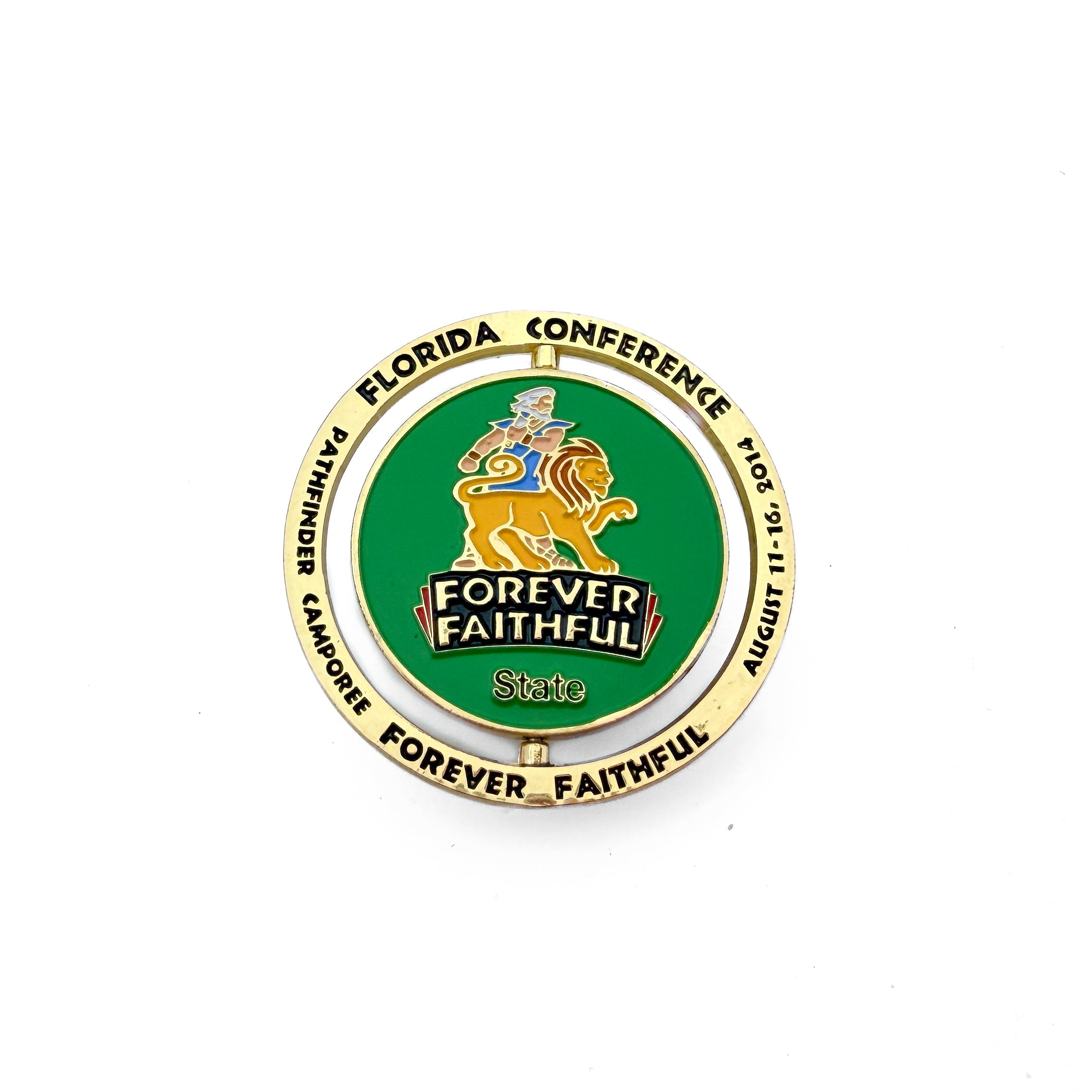 Florida Conference 2014 Forever Faithful Camporee Spinner Pin (4 Pin Set)