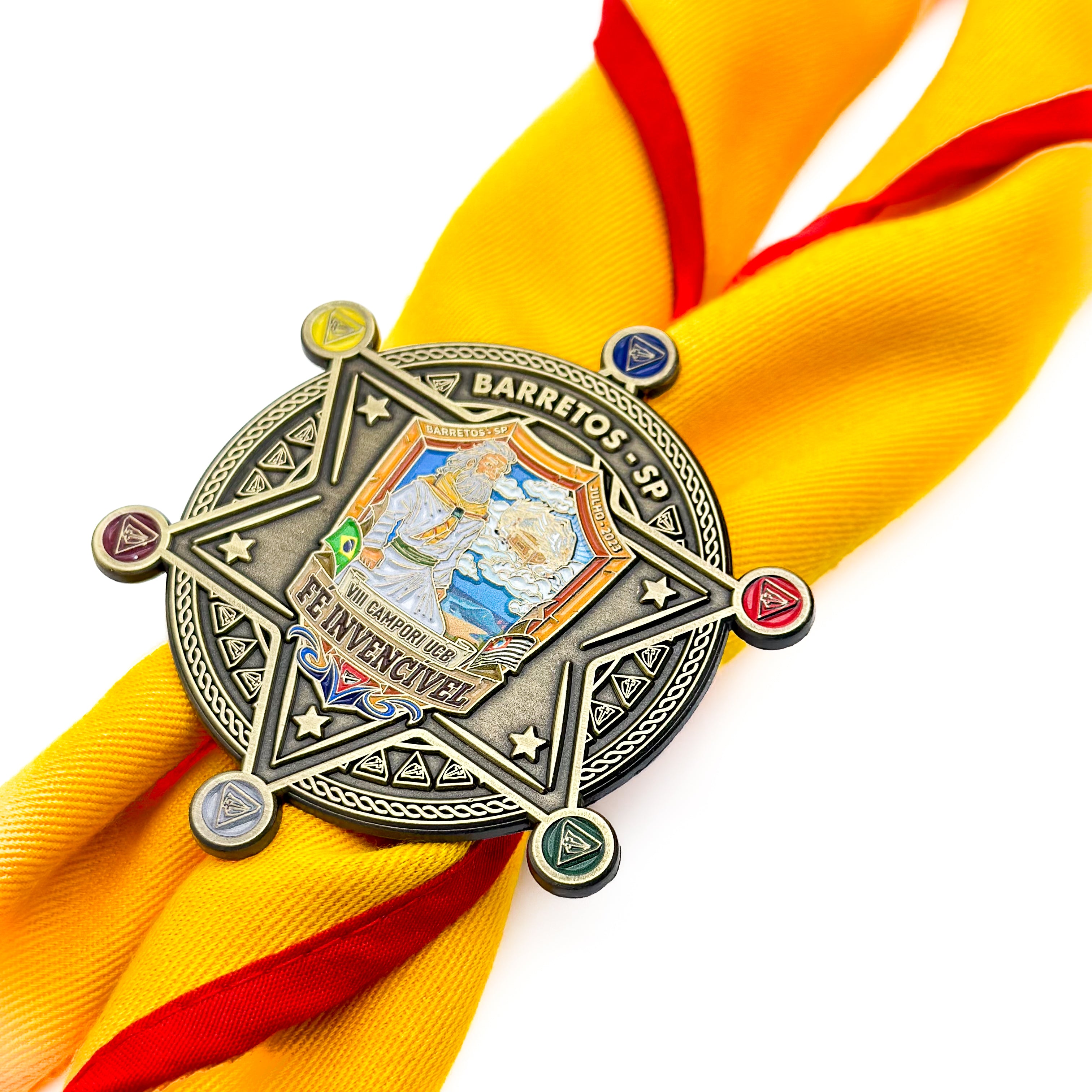 UCB Camporee "Fé Invencível" Star Badge Scarf Slide