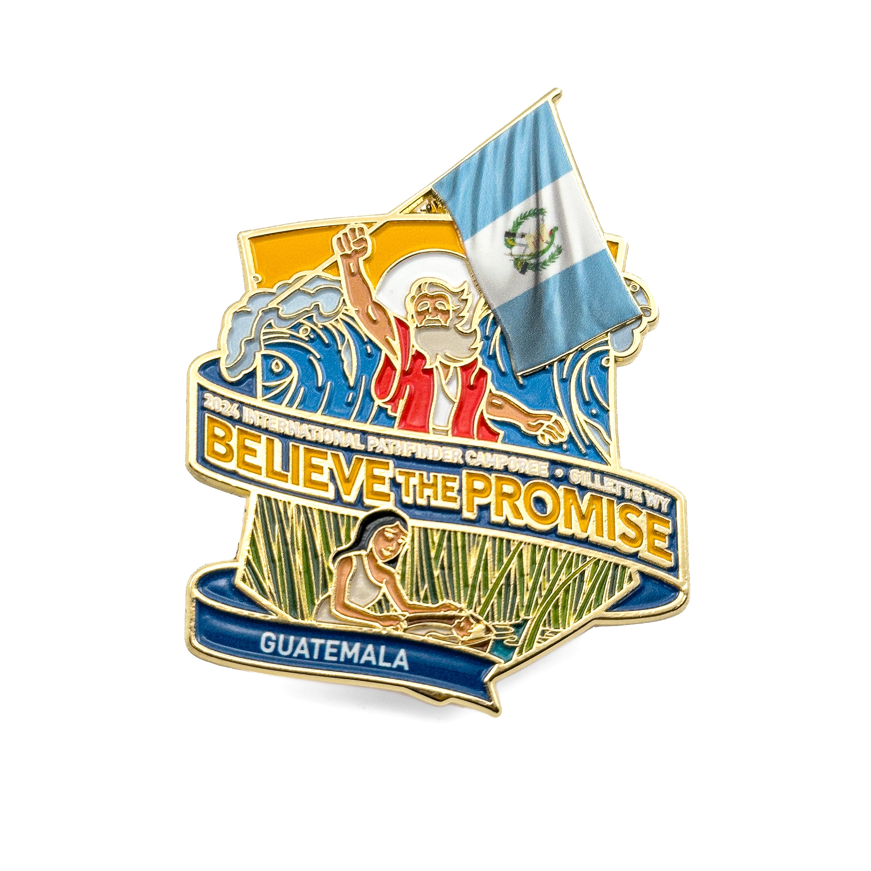 Pin da bandeira Believe the Promise 2024 (Guatemala)
