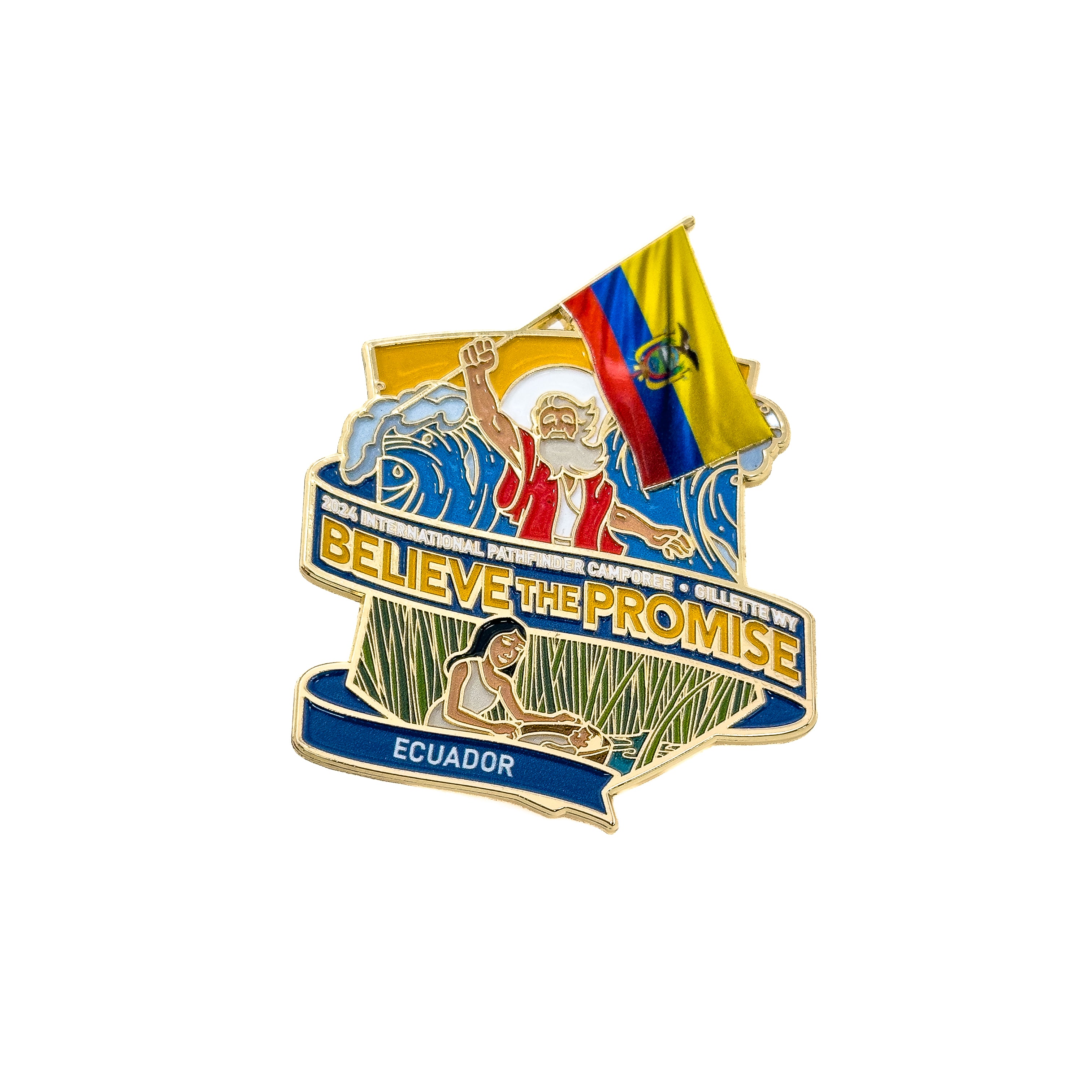 Pin da bandeira Believe the Promise 2024 (Equador)