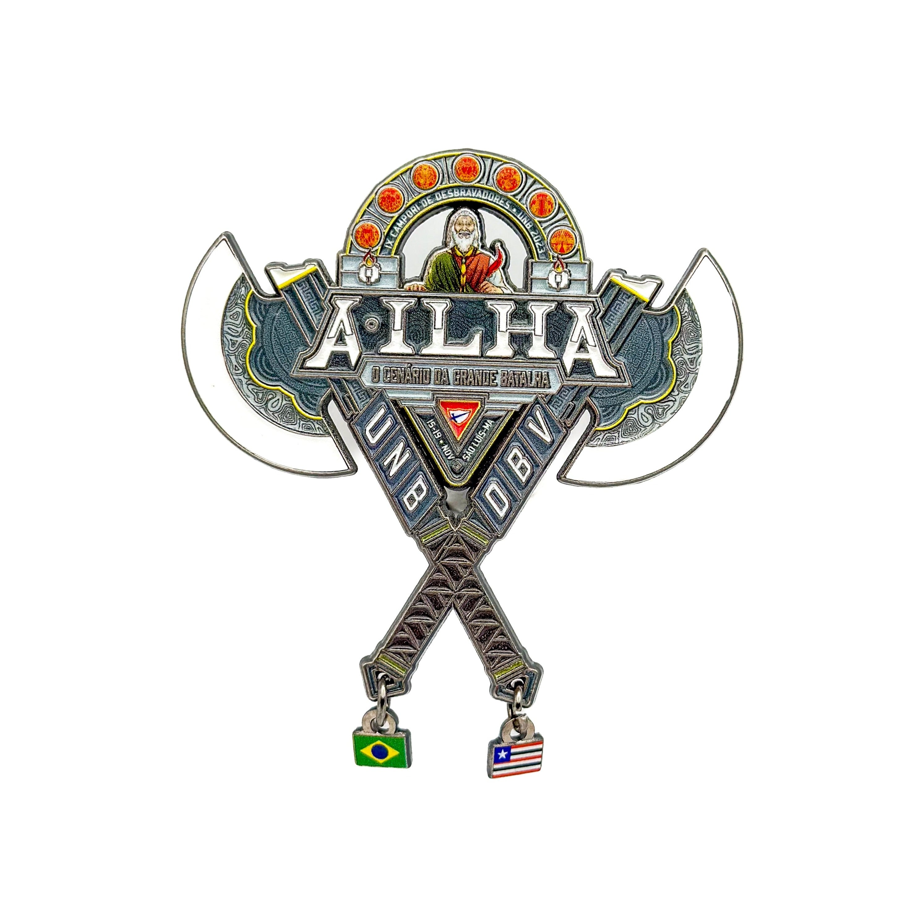 UNB A•ILHA Dual Axe Brilha no Escuro Lenço Slide