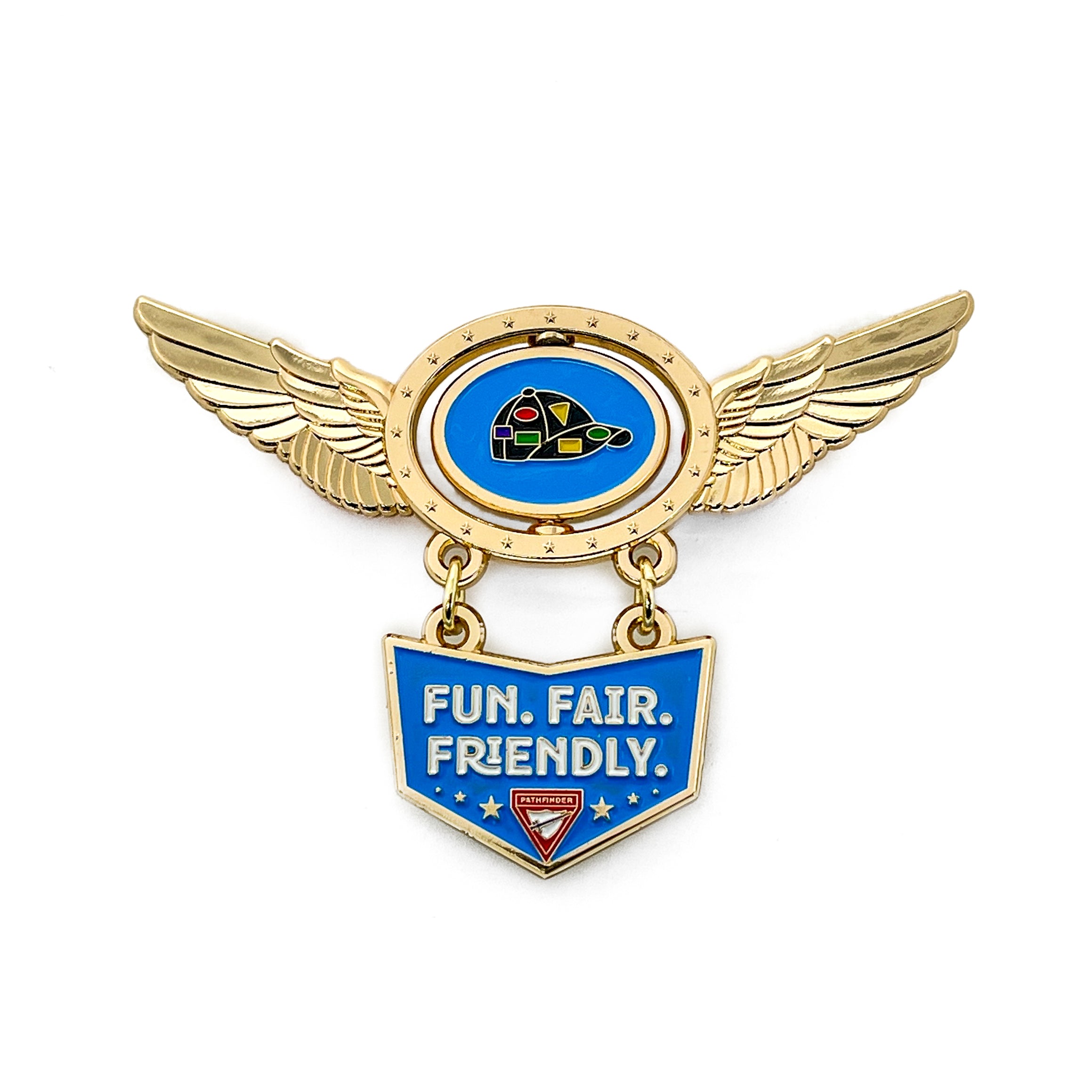 Let's Trade Wings "Fun, Fair, Friendly" Dangler Pin