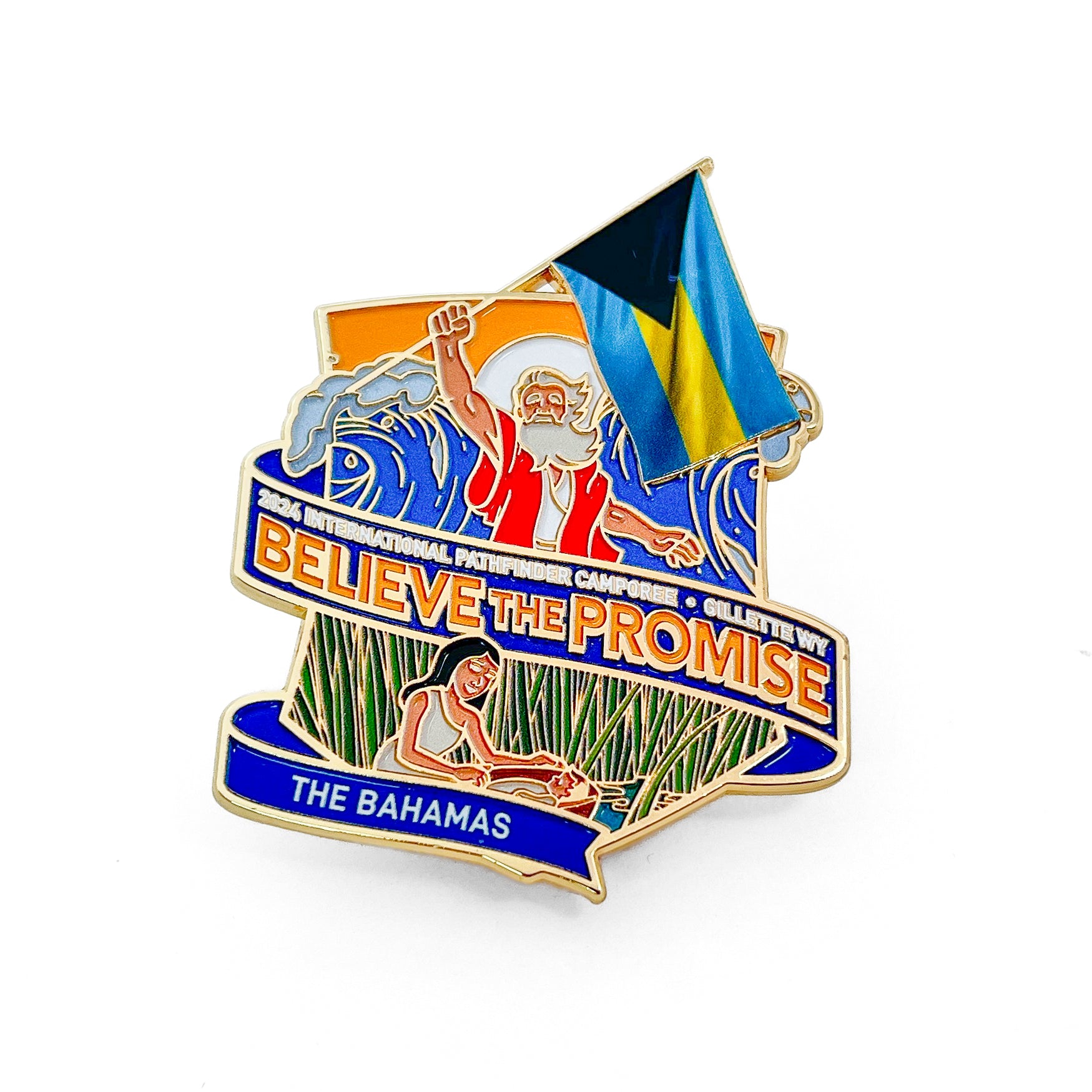 Believe the Promise 2024 Flag Pin (The Bahamas)