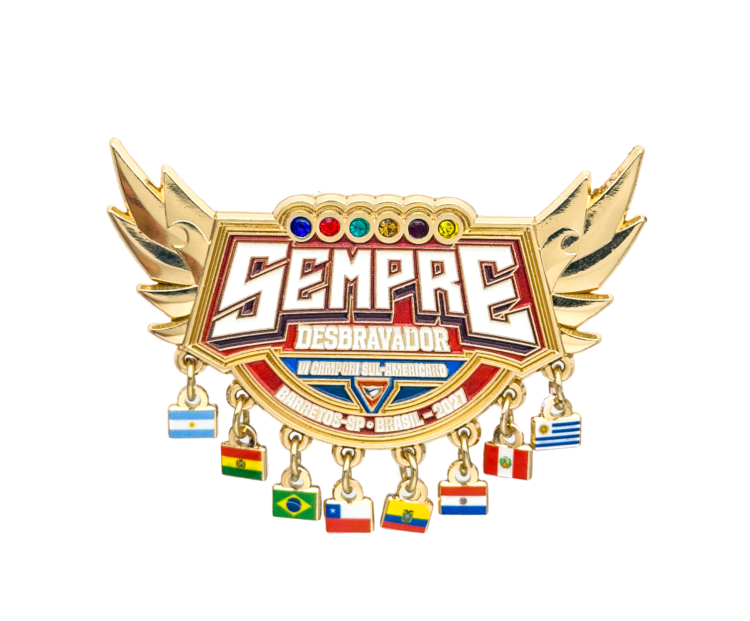 "Sempre Desbravador" DSA 2027 Scarf Slide with Flags