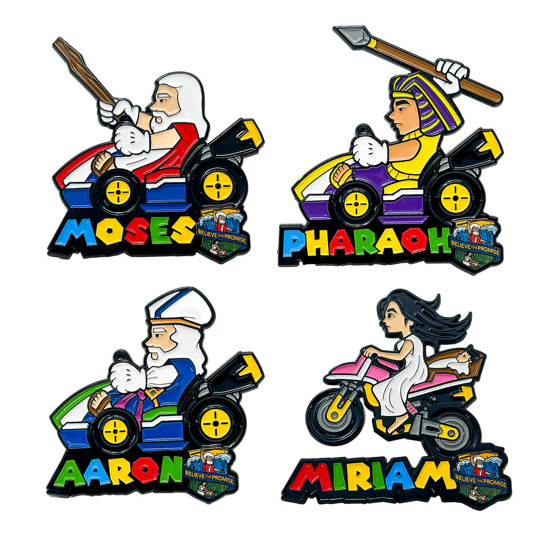 Conjunto de Pins Moses Karts Believe the Promise 2024 (Edição Especial)