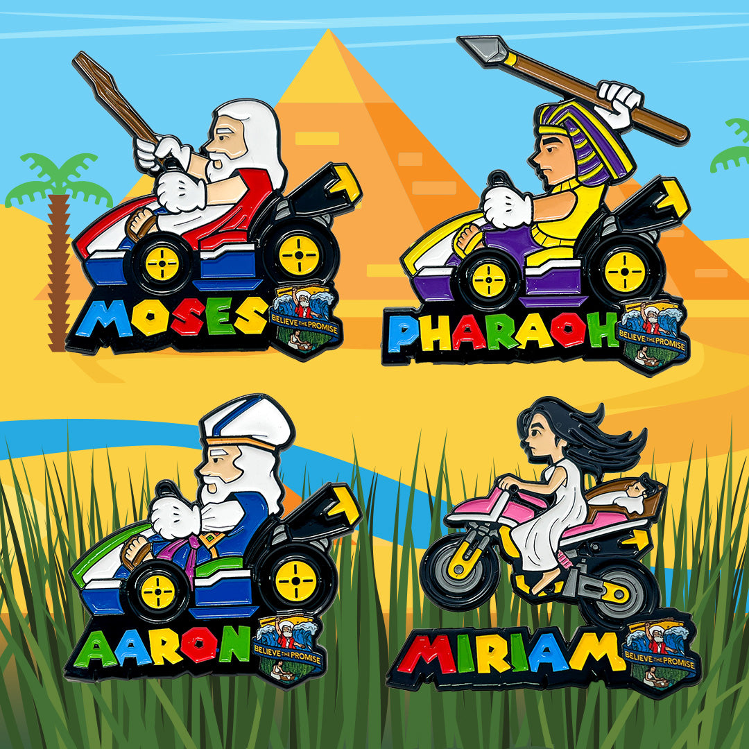 Conjunto de Pins Moses Karts Believe the Promise 2024 (Edição Especial)
