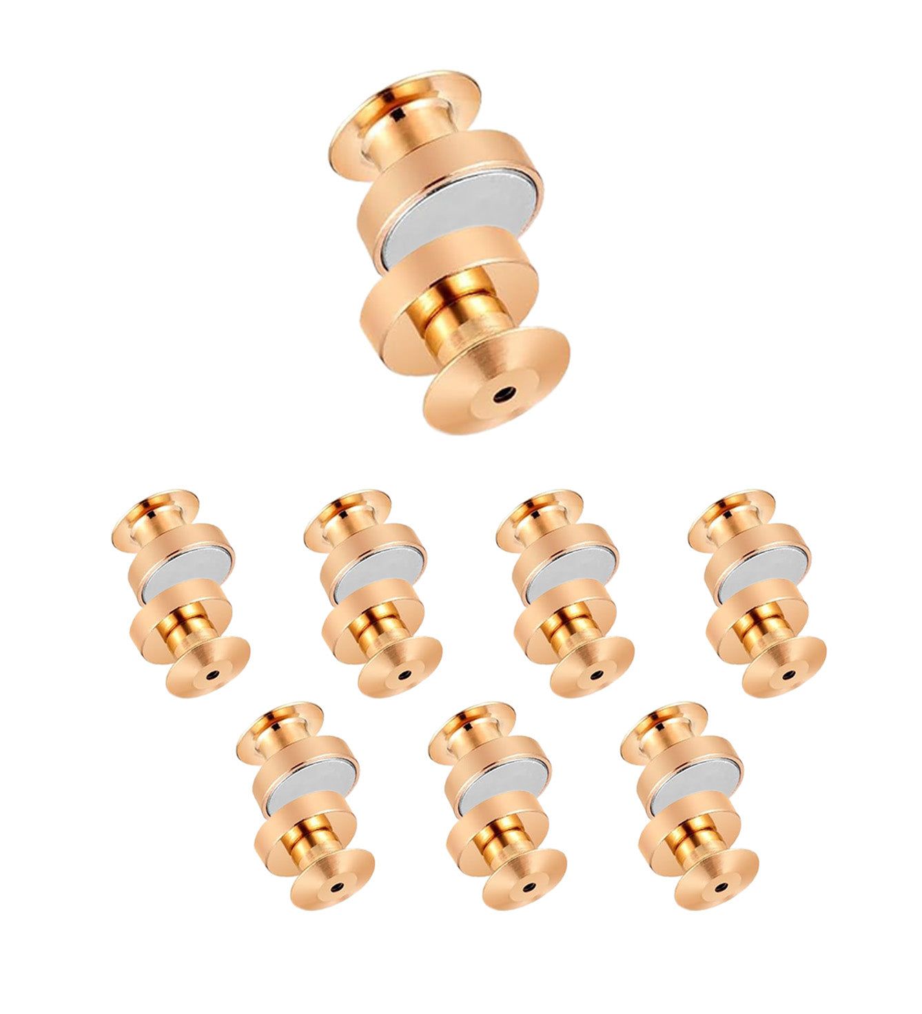 Alfileres magnéticos de metal dorado (8 piezas)