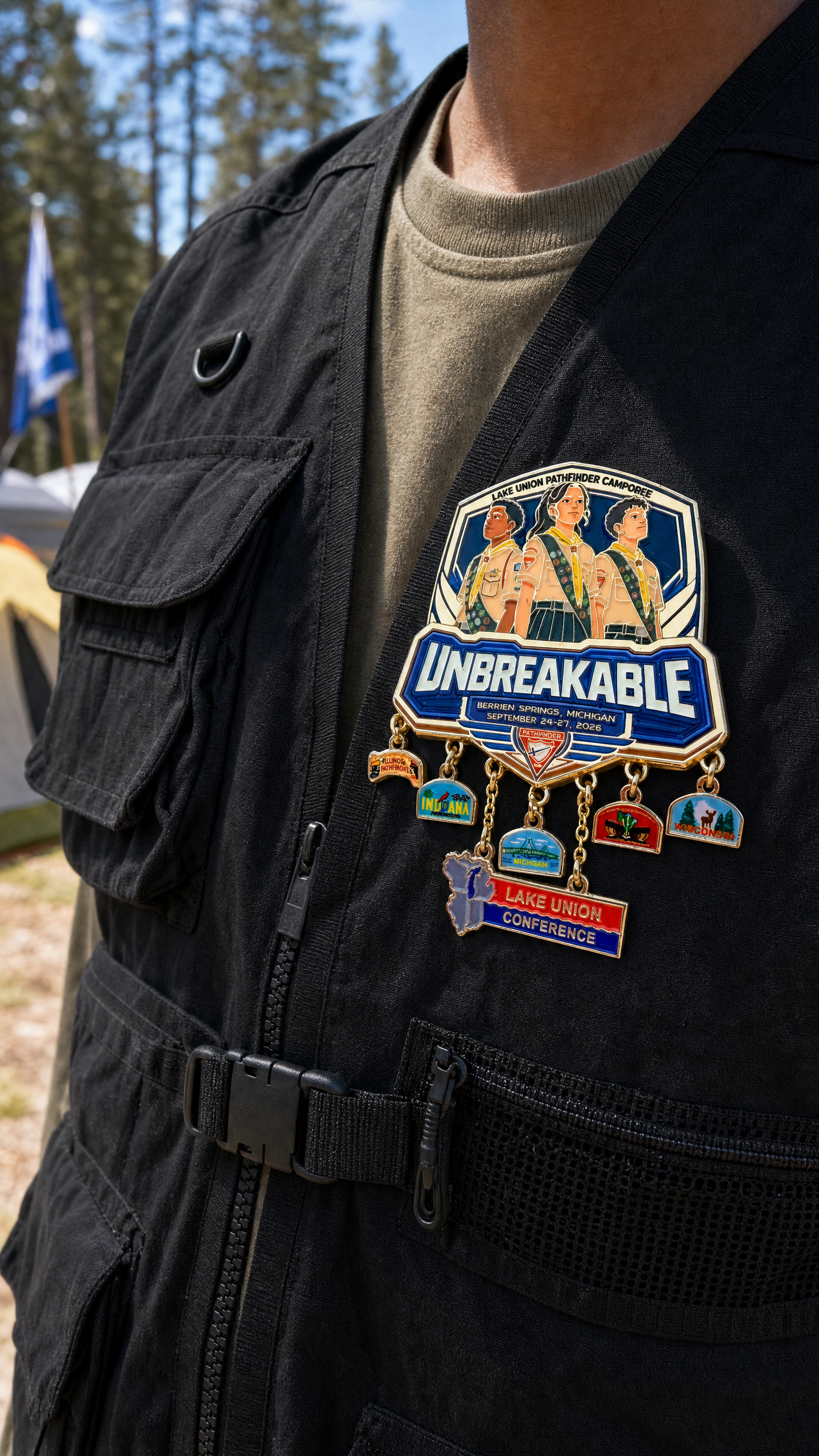 Lake Union Pathfinder Camporee 2026 "Unbreakable" Conferences Pin (Limited Edition)