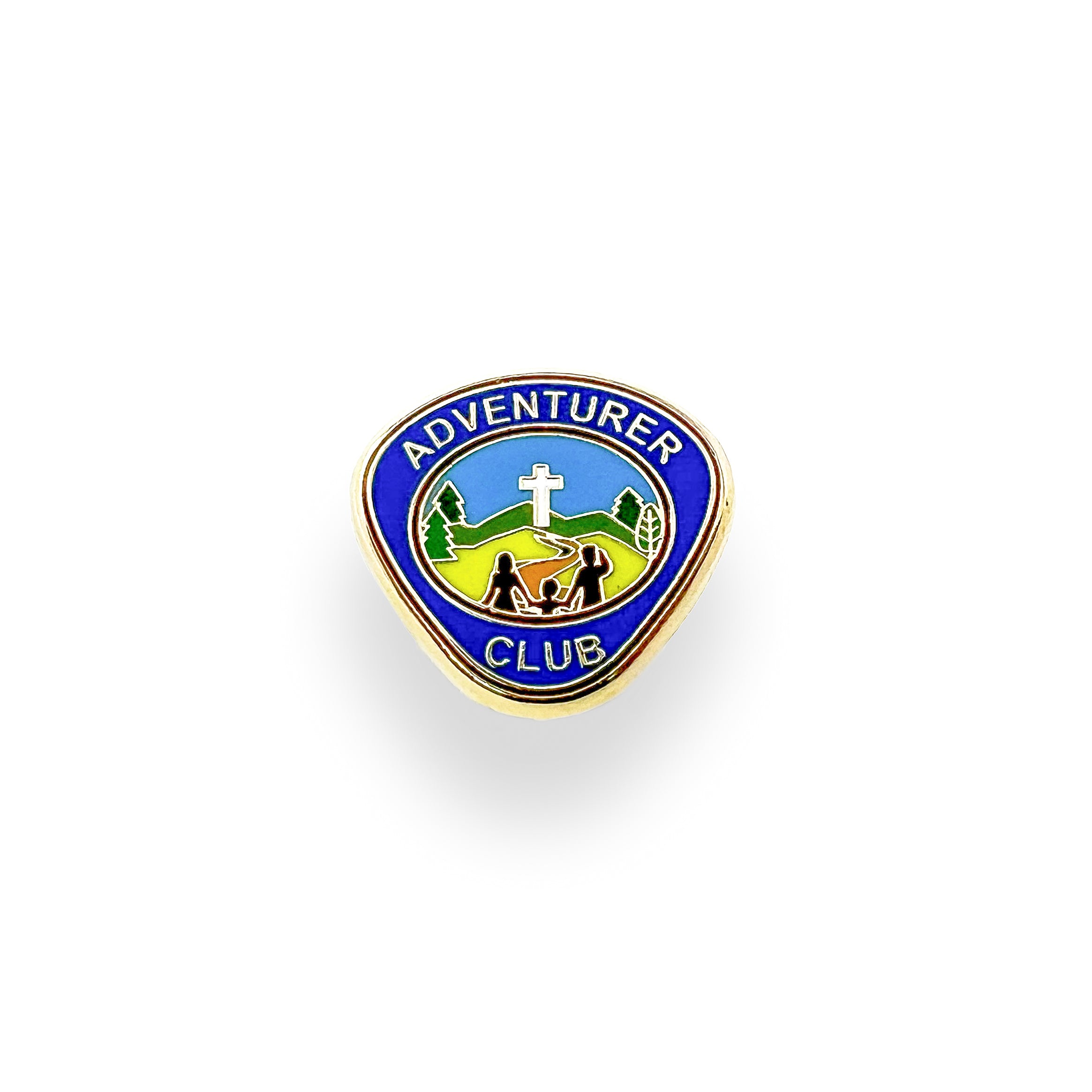 Broche de lapela com logotipo de aventureiro