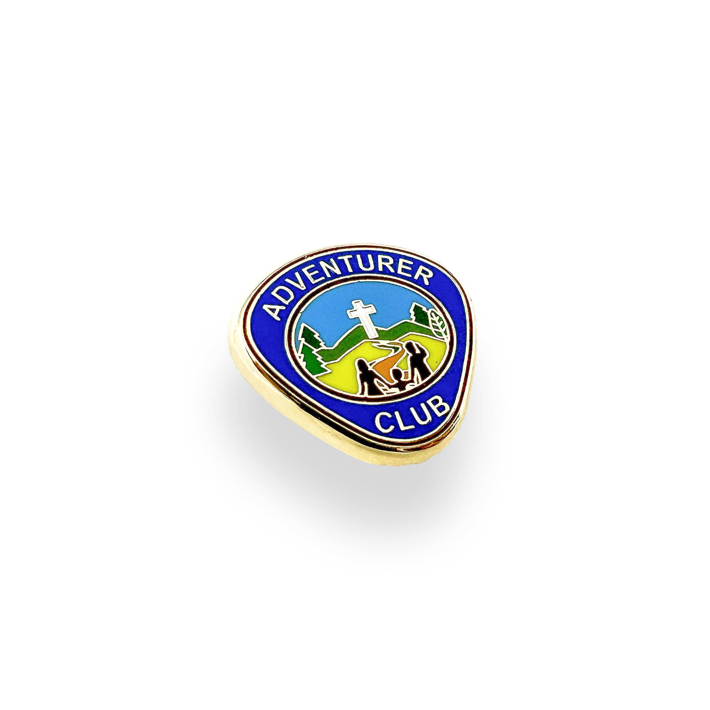 Broche de lapela com logotipo de aventureiro
