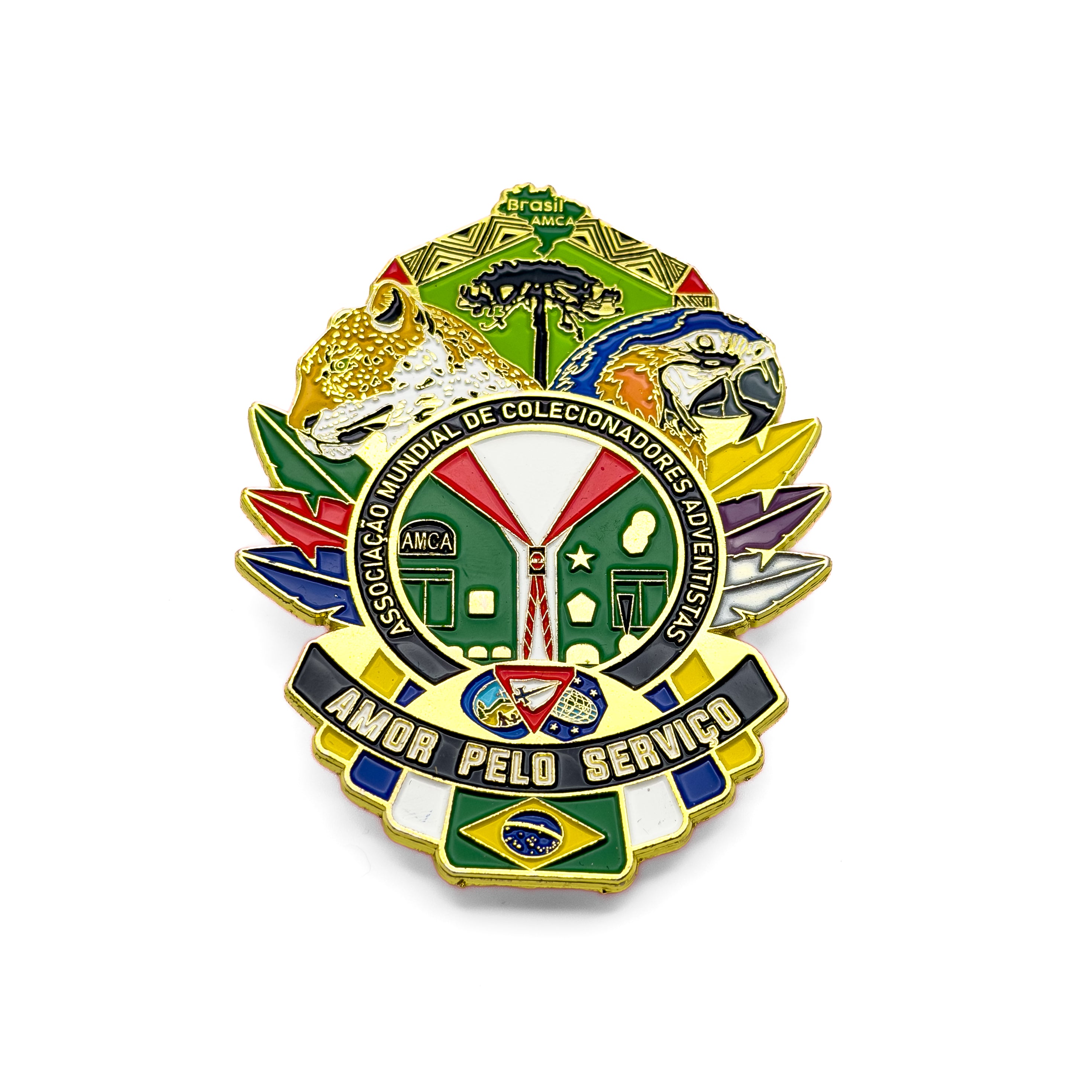 AMCA Brazil " Amor, Pelo, Serviçio" Pin