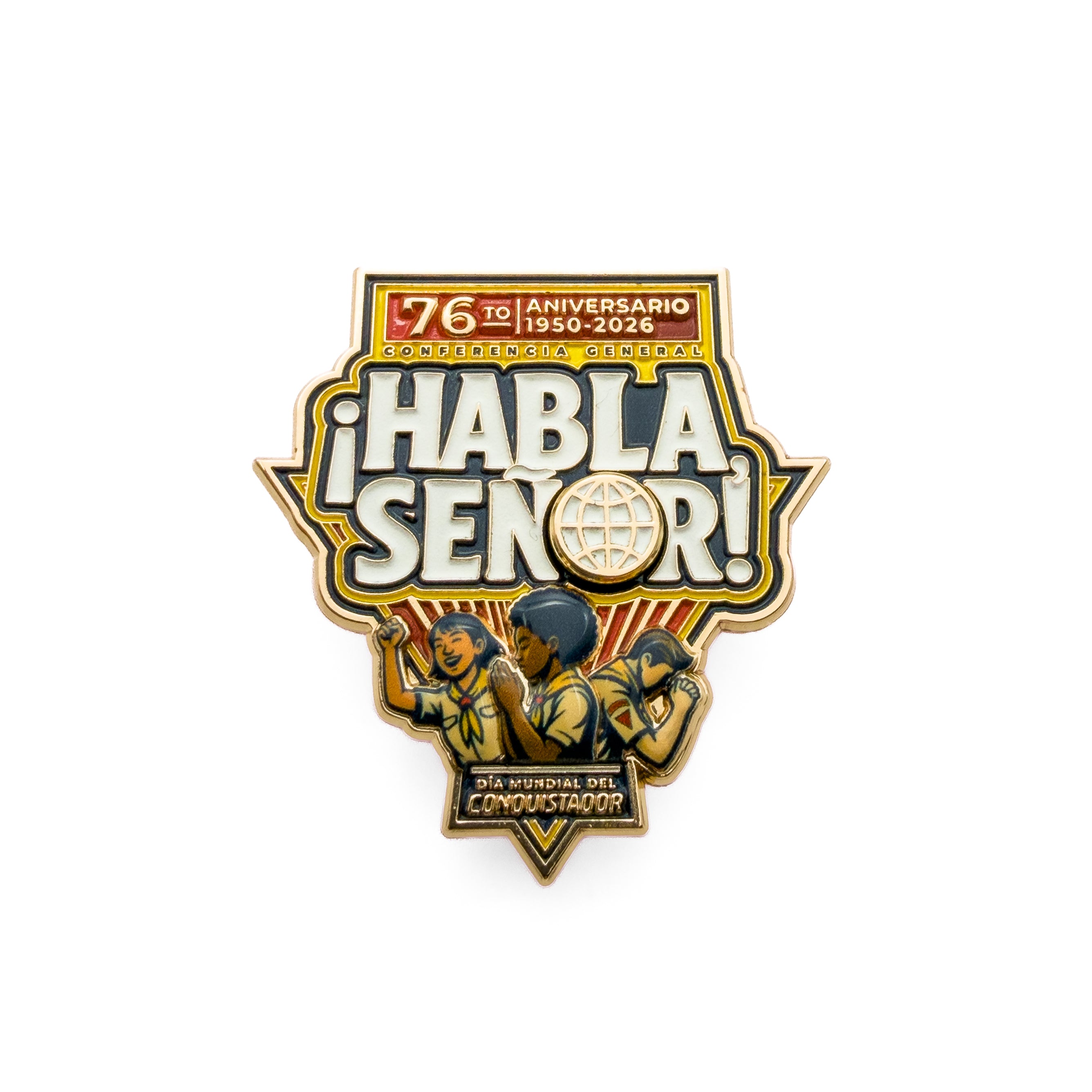 Día Mundial de los Conquistadores 2026 "Habla, Señor" Pin
