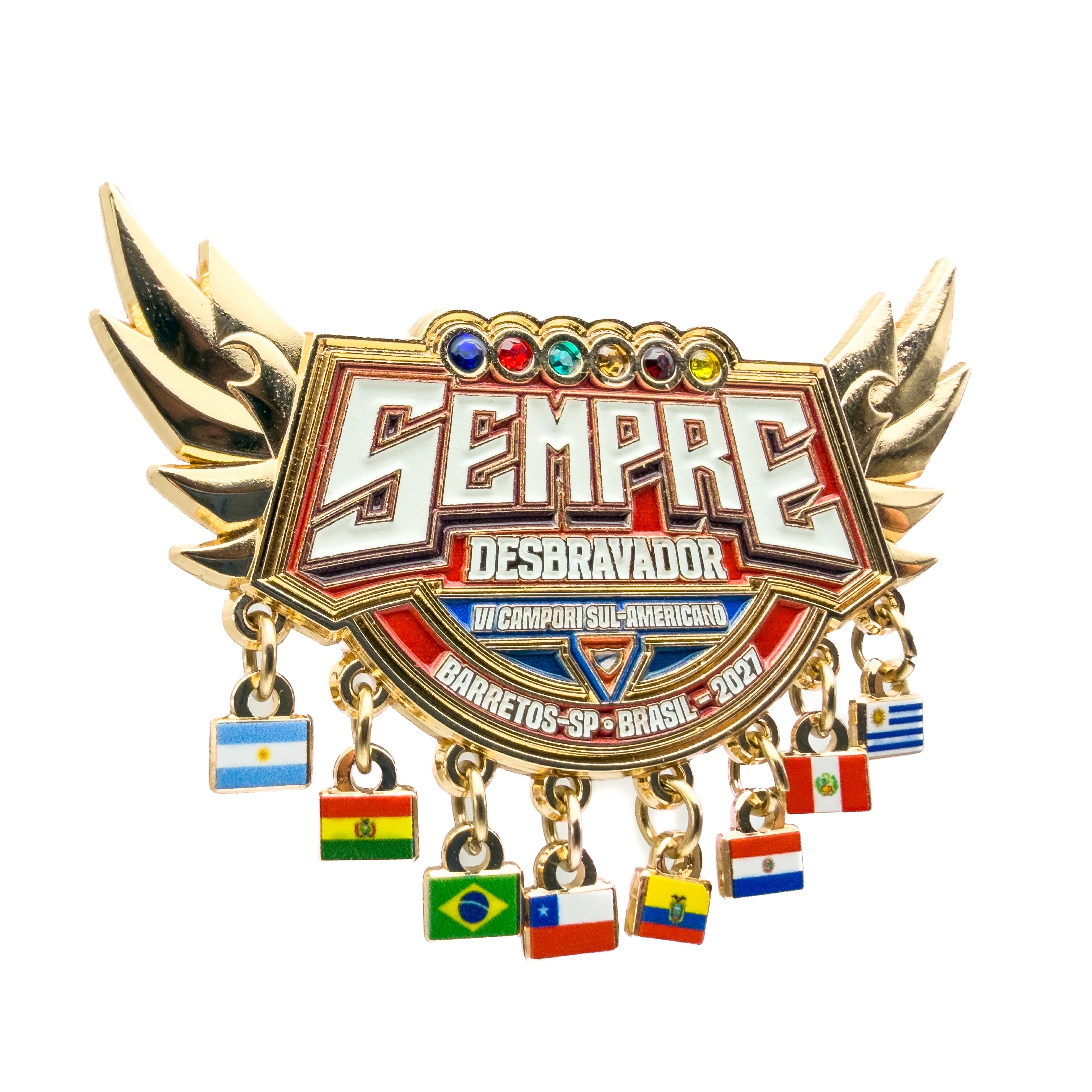 "Sempre Desbravador" DSA 2027 Scarf Slide with Flags