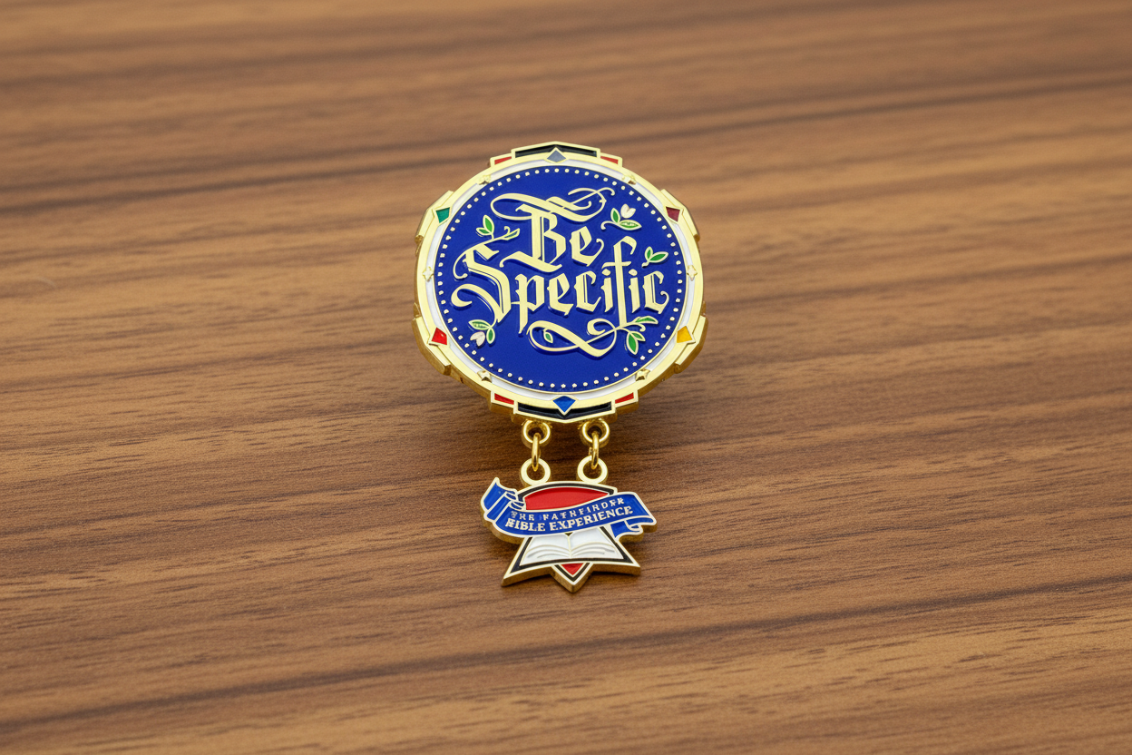 Pathfinder Bible Experience "Be Specific"2026 Pin