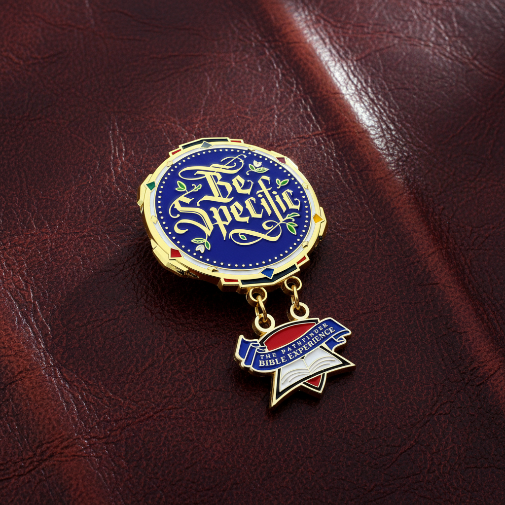 Pathfinder Bible Experience "Be Specific"2026 Pin