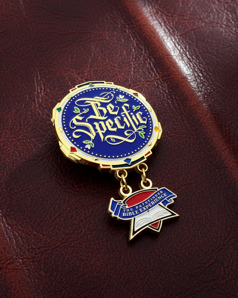 Pathfinder Bible Experience "Be Specific"2026 Pin
