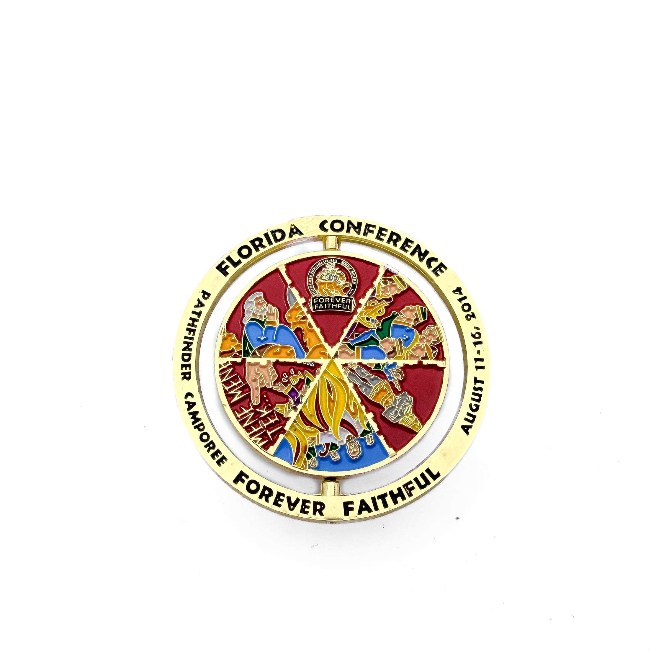 Florida Conference 2014 Forever Faithful Camporee Spinner Pin (4 Pin Set)