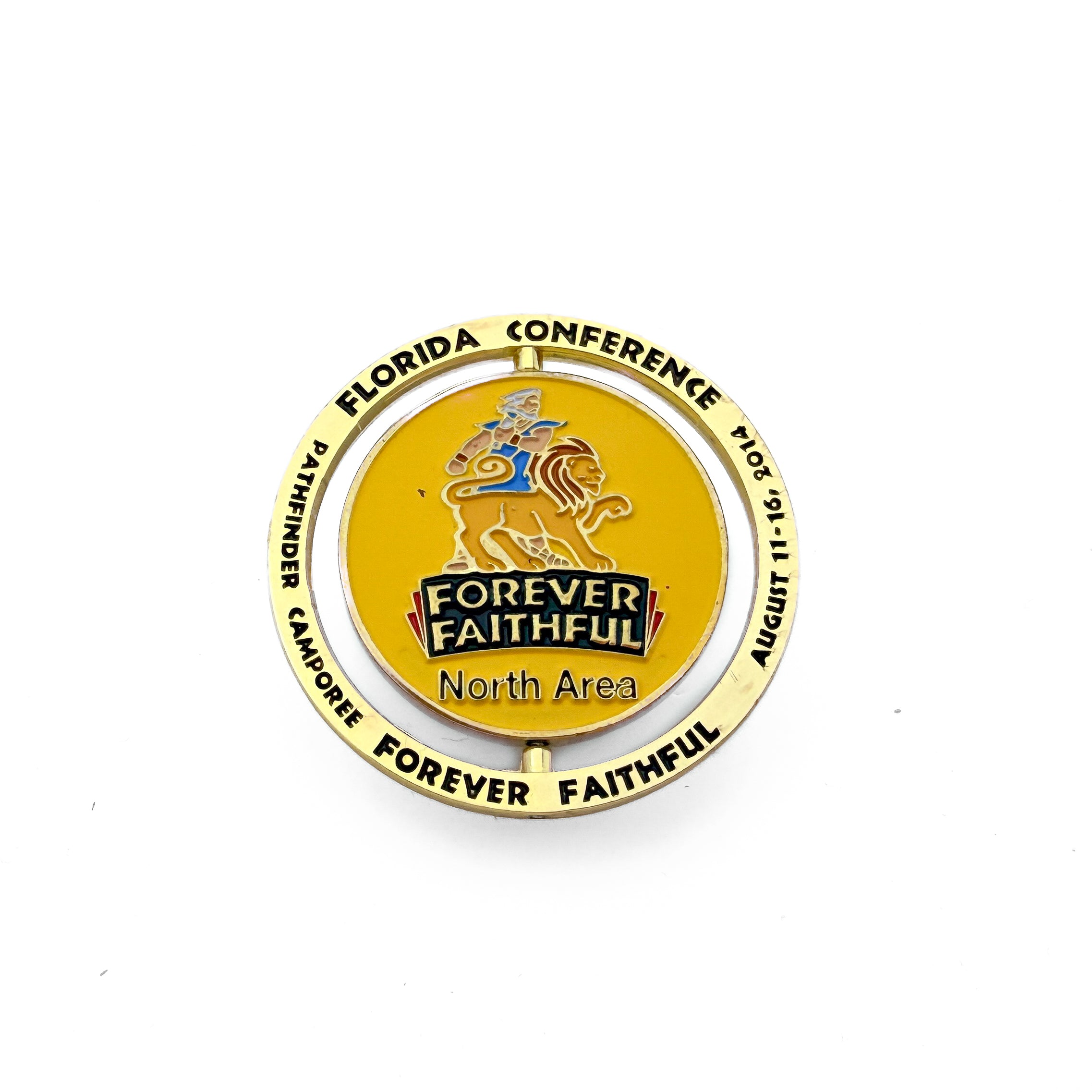 Florida Conference 2014 Forever Faithful Camporee Spinner Pin (4 Pin Set)