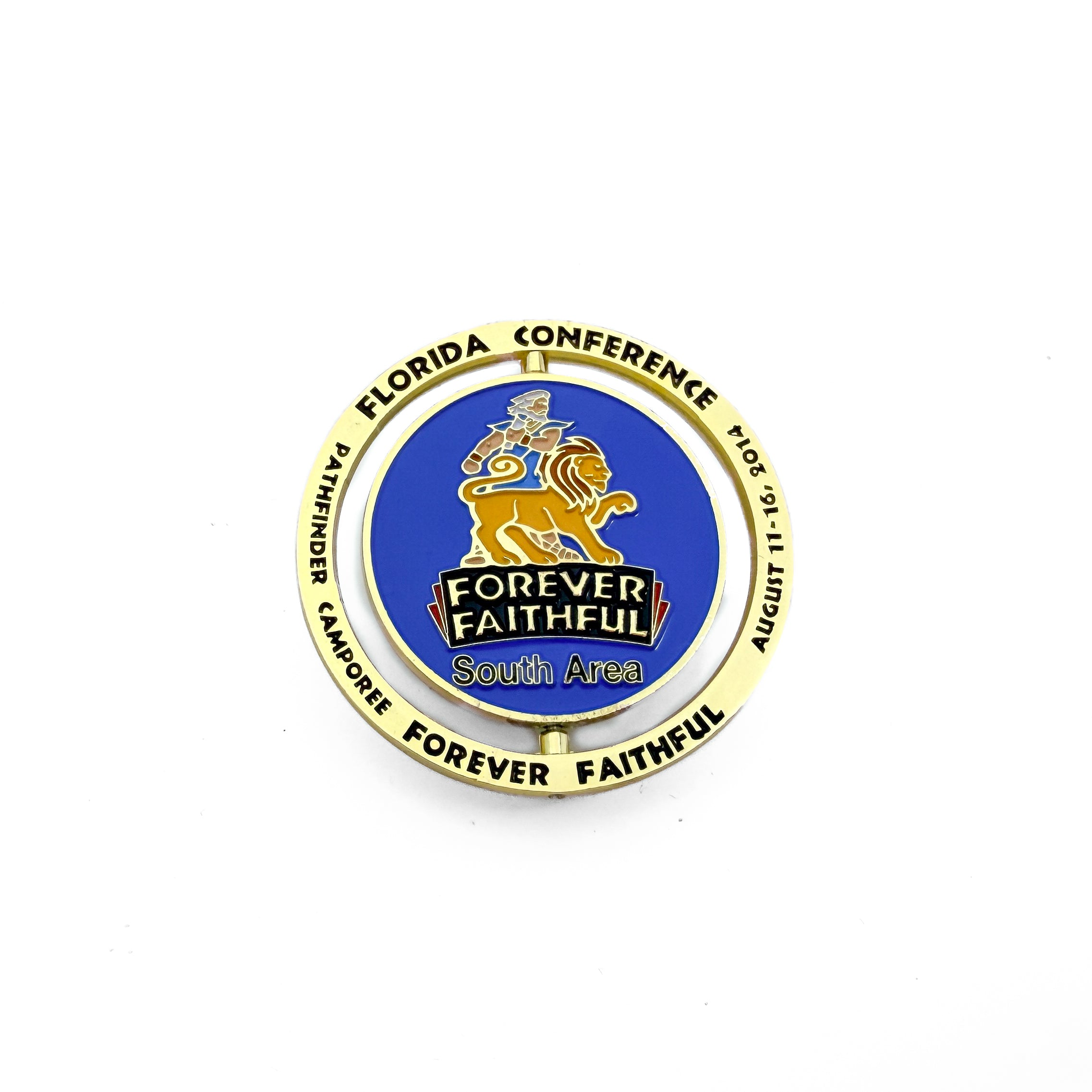 Florida Conference 2014 Forever Faithful Camporee Spinner Pin (4 Pin Set)