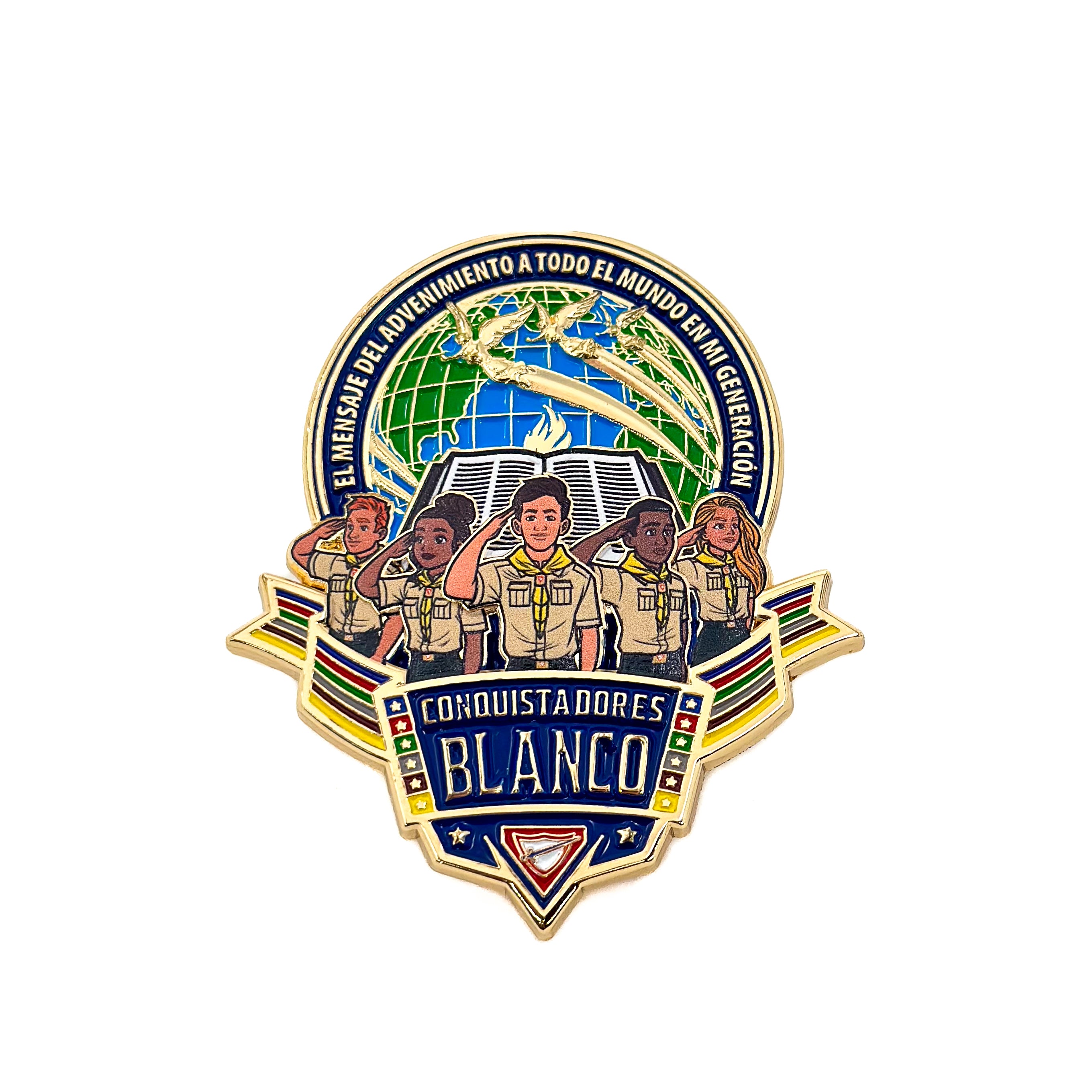 Blanco de Conquistadores Pin