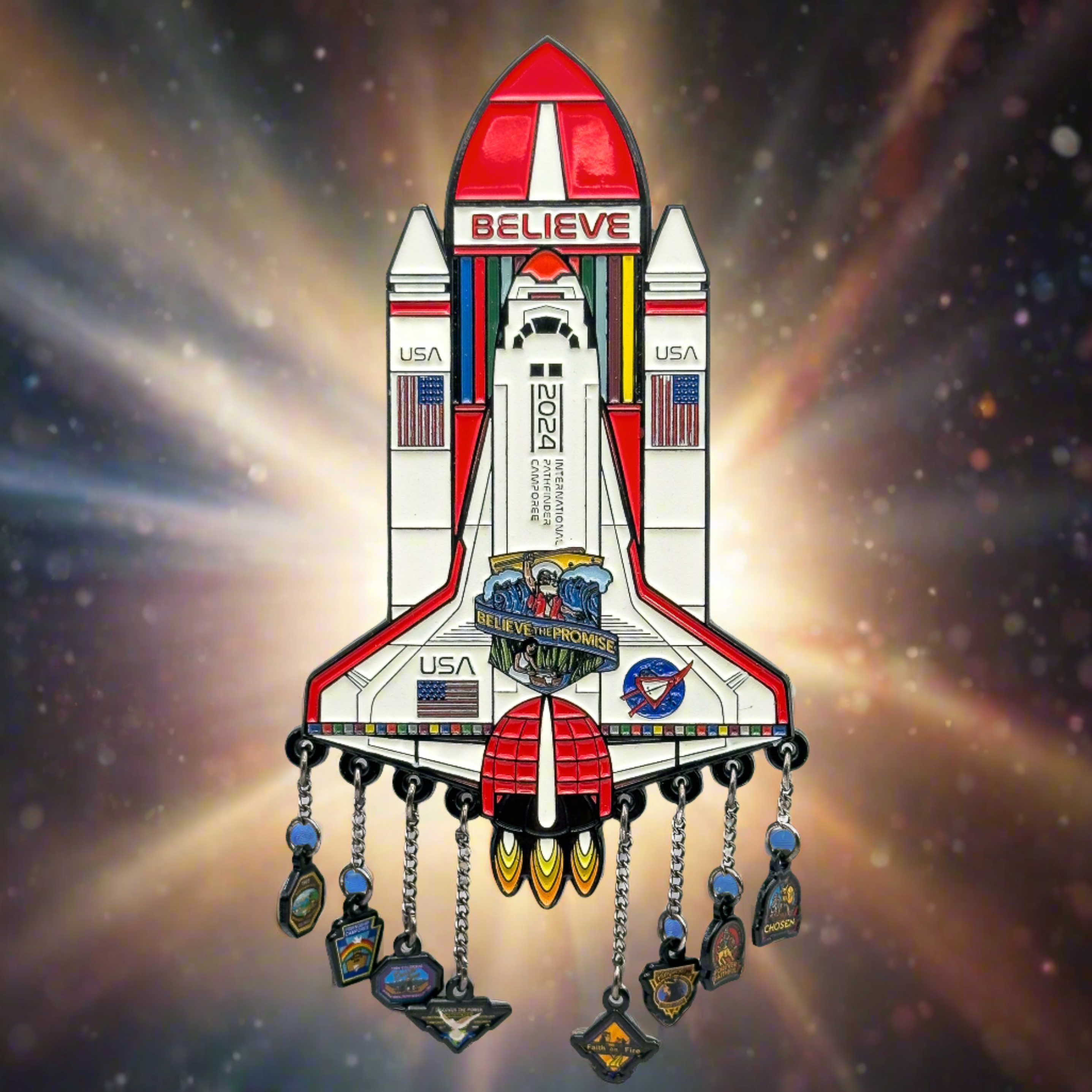Acredite na Promessa 2024 Camporee Rocket Pin