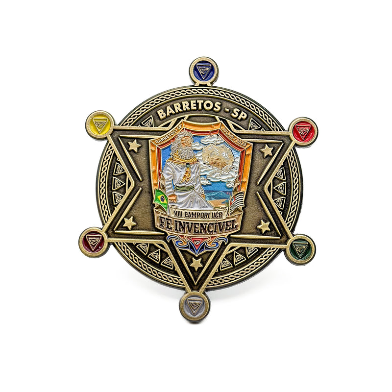 UCB Camporee "Fé Invencível" Star Badge Pin