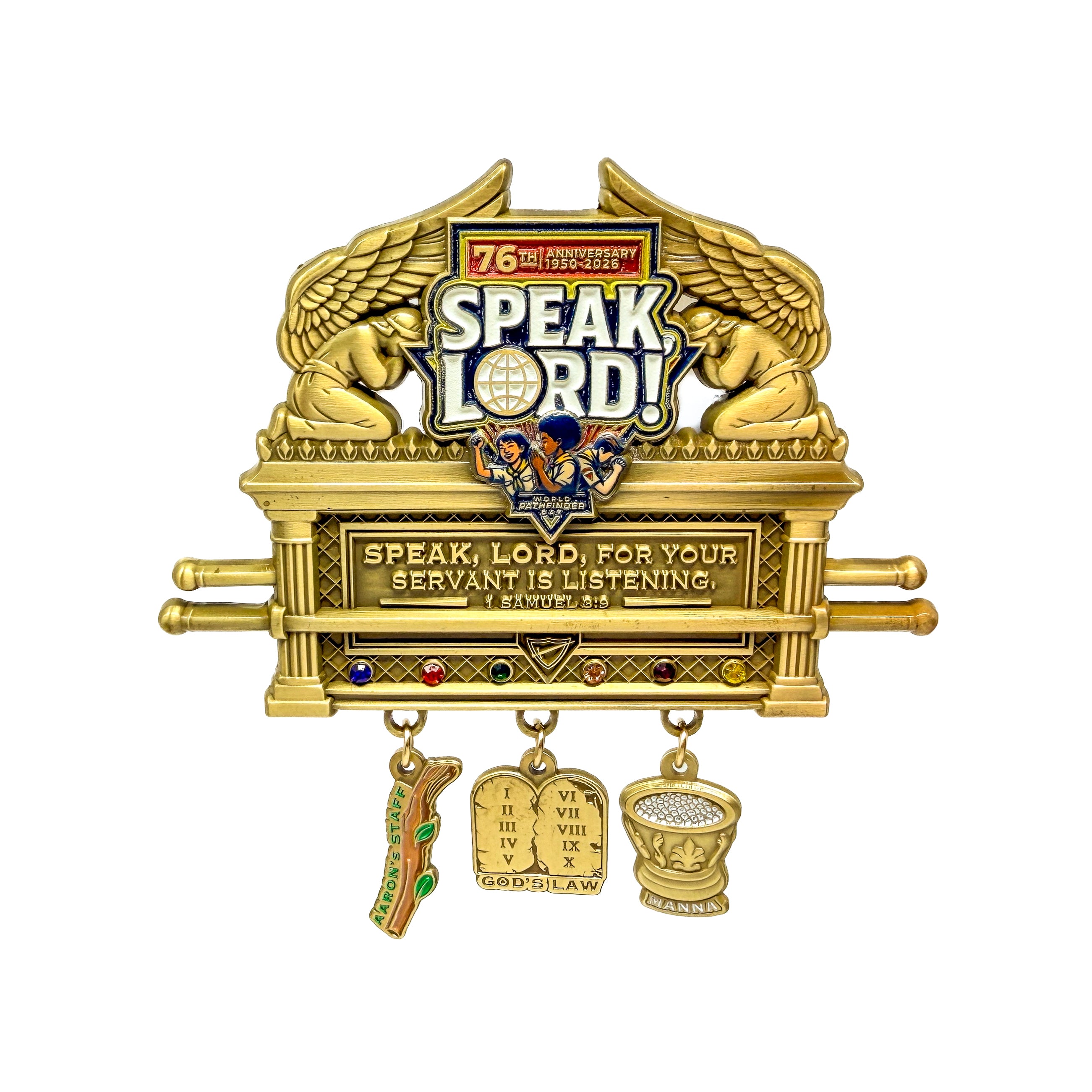 World Pathfinder Day 2026 "Speak Lord" Ark of the Covenant Pin (Special Edition)