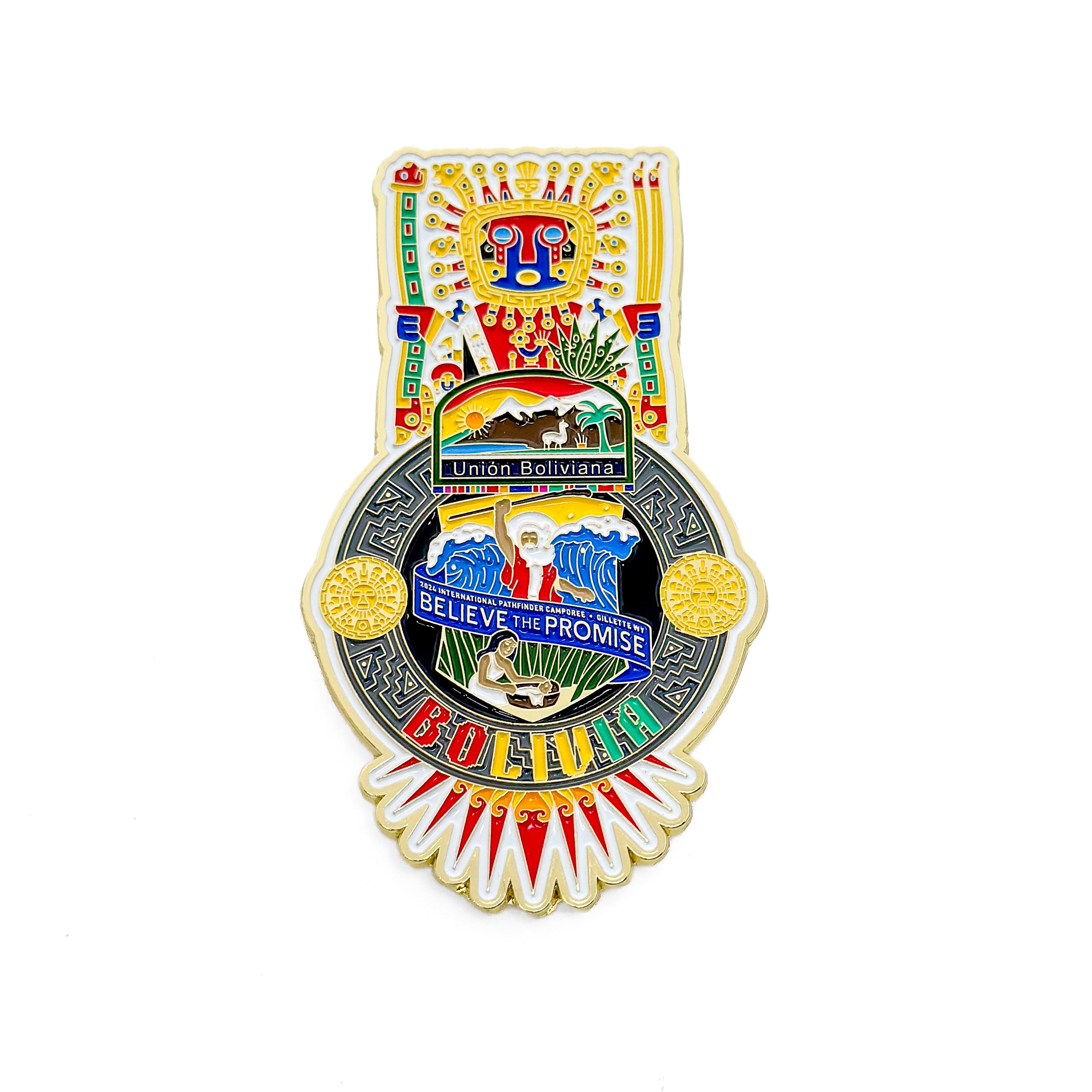Acredite na Promessa 2024 Uńion Boliviana Pin