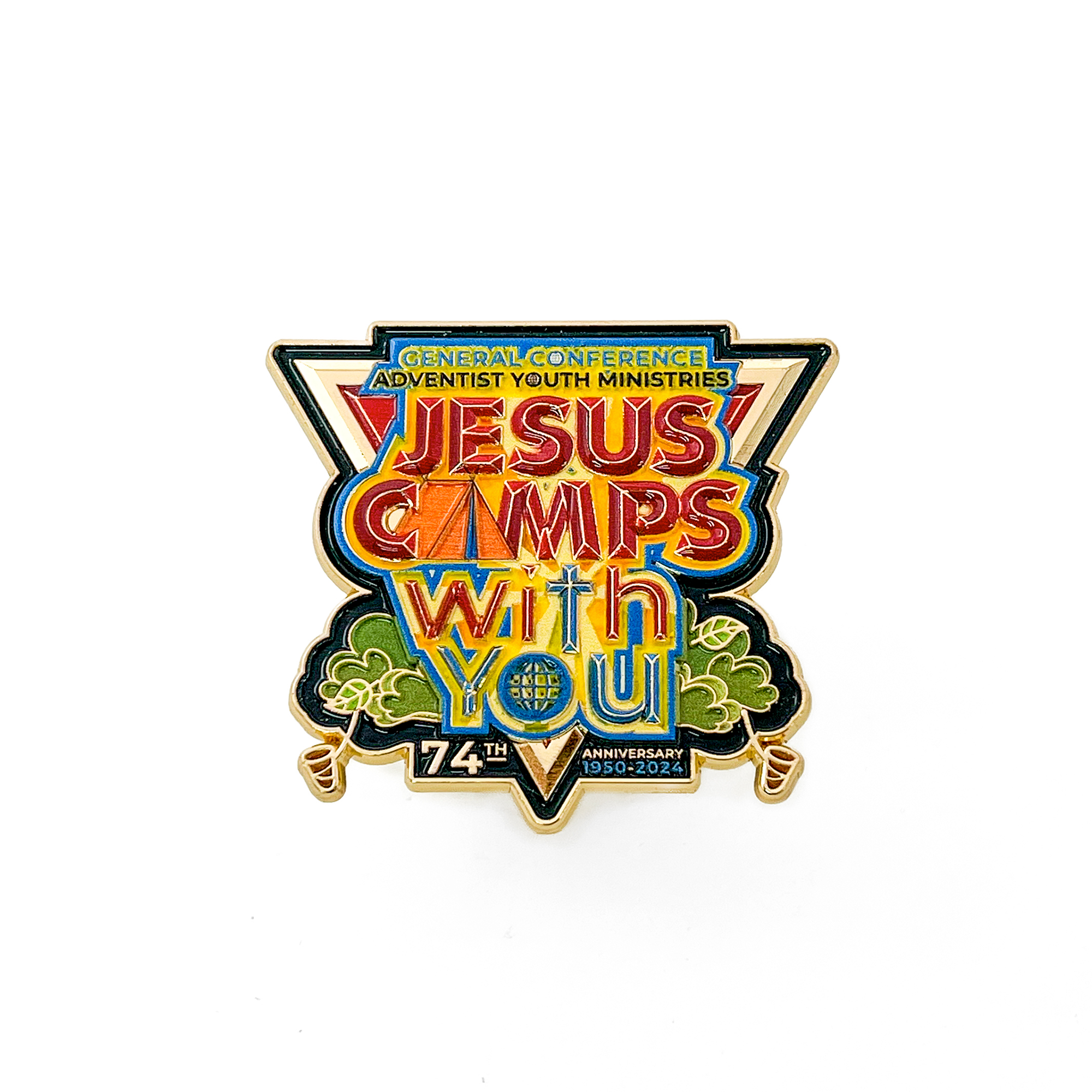 Dia Mundial do Desbravador 2024 "Jesus acampa com você" Pin