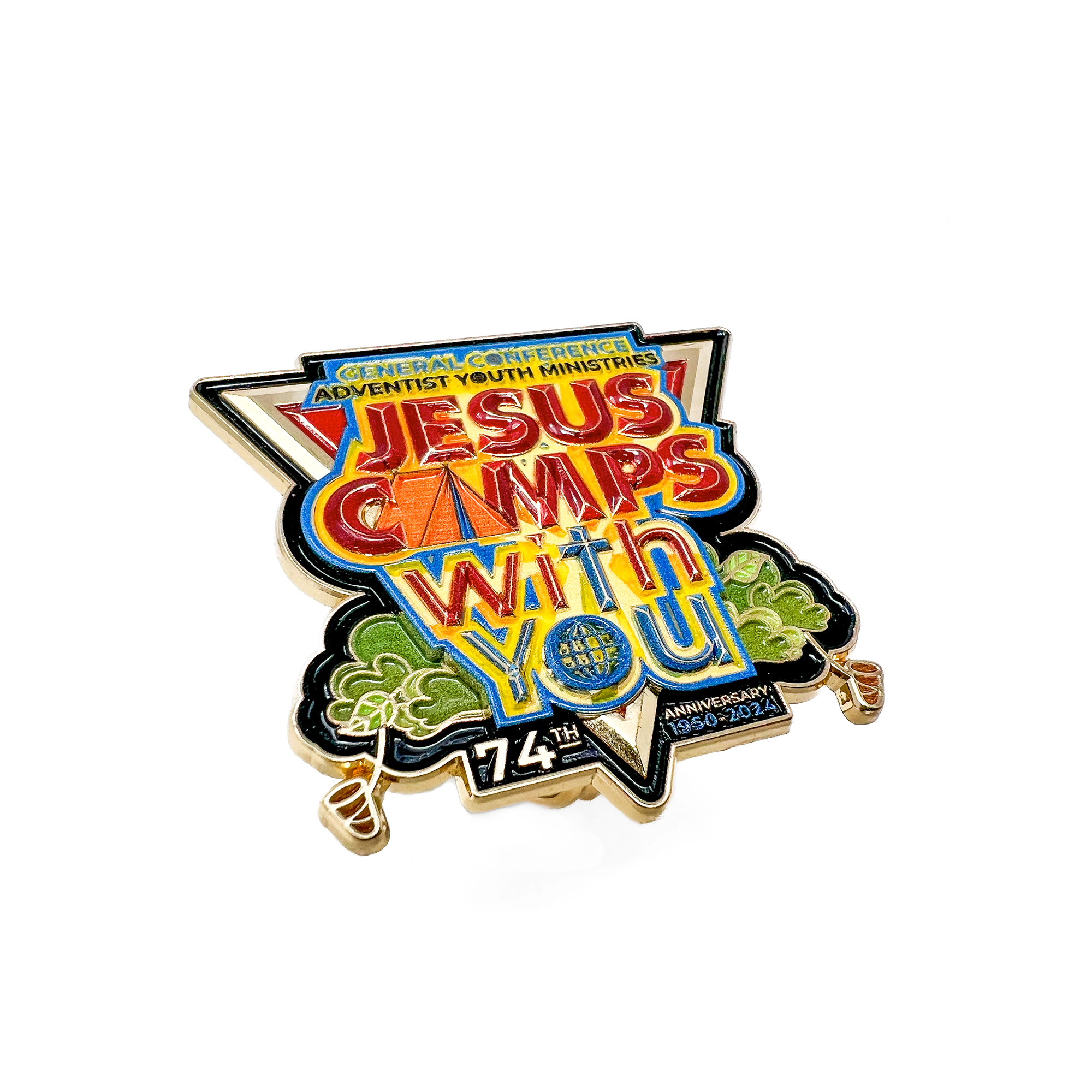 Dia Mundial do Desbravador 2024 "Jesus acampa com você" Pin