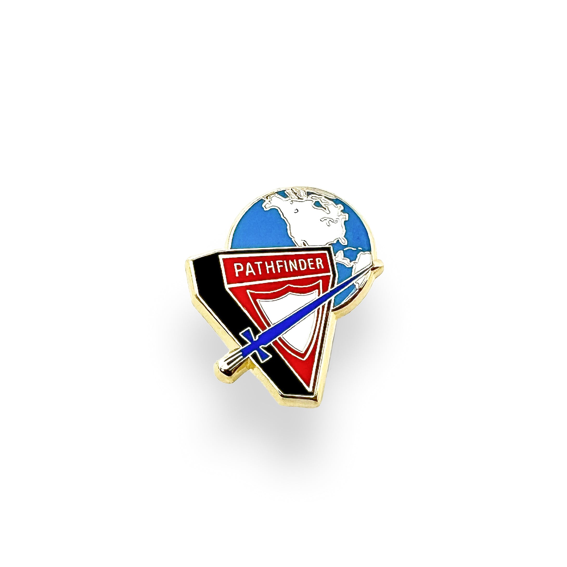 Broche de lapela com logotipo do Pathfinder da Divisão Norte-Americana