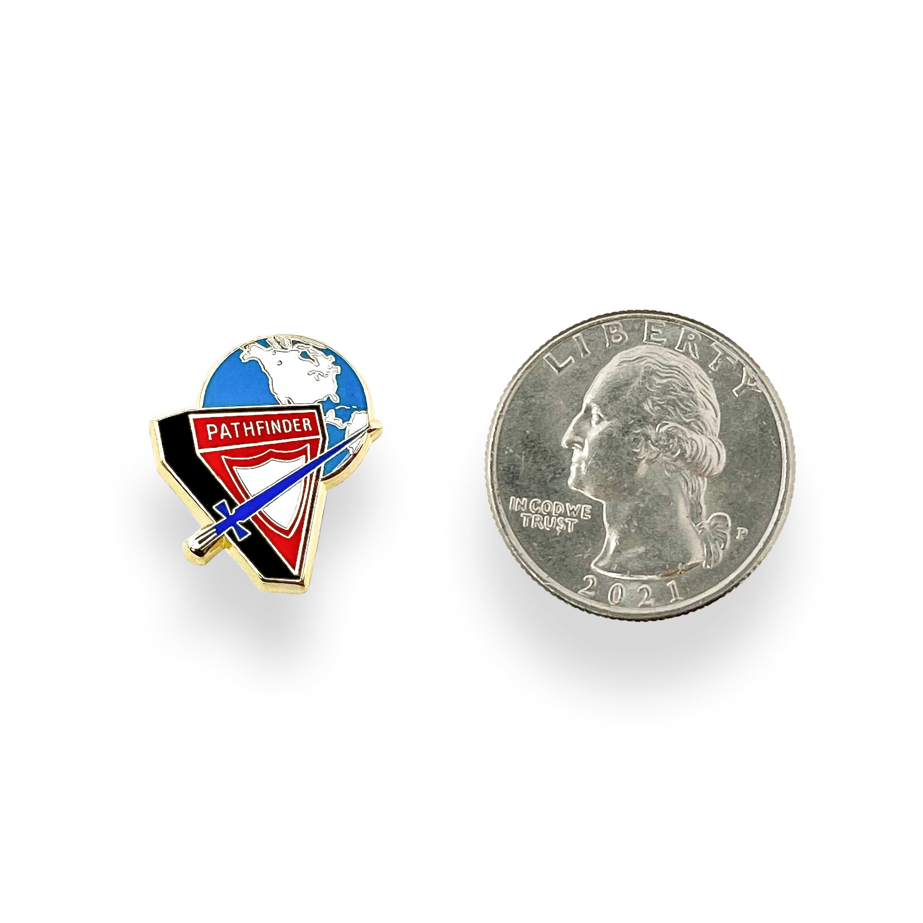 Broche de lapela com logotipo do Pathfinder da Divisão Norte-Americana