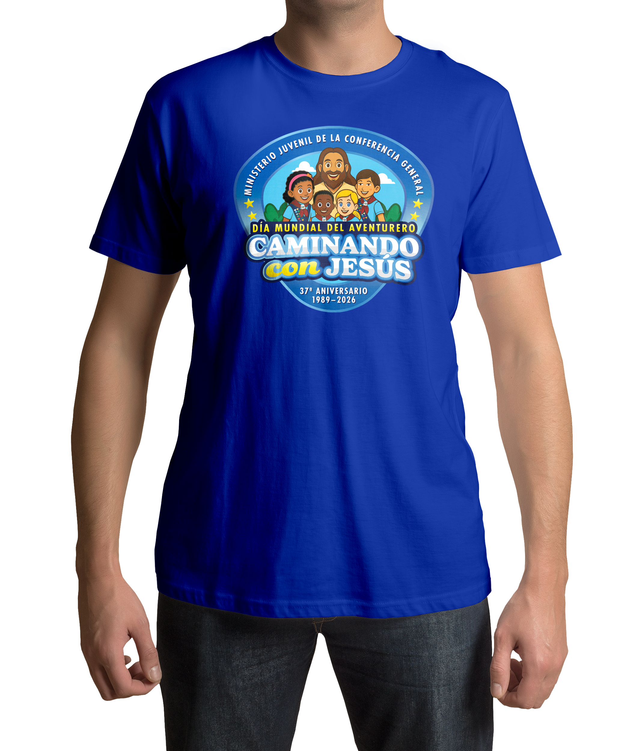 Día Mundial del Aventurero 2026 "Caminando con Jesús" T-shirt
