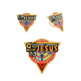 World Pathfinder Day 2023 "Go with Jesus" Pin- Slide- Patch (Bundle)