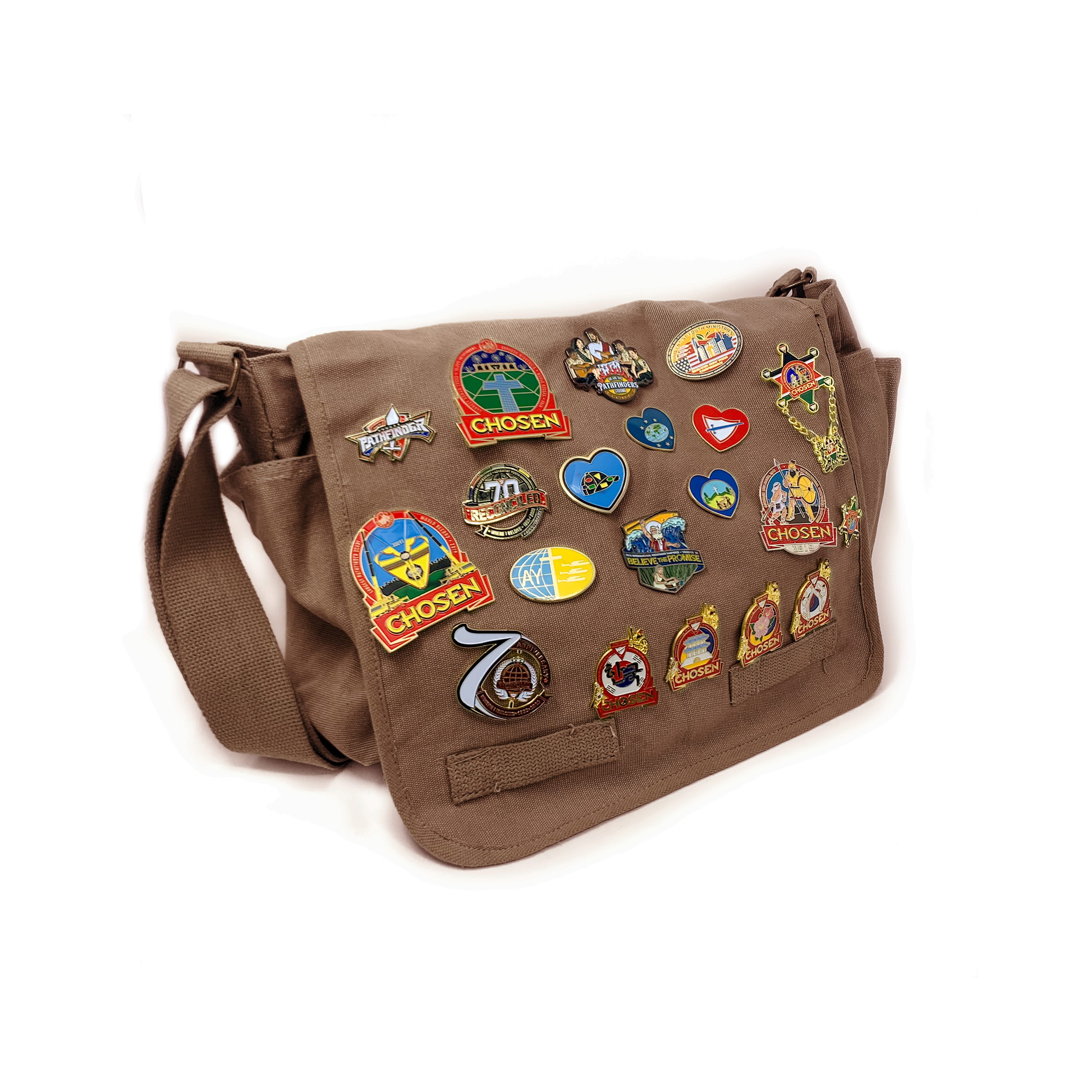 Bolso bandolera vintage de lona lavada 