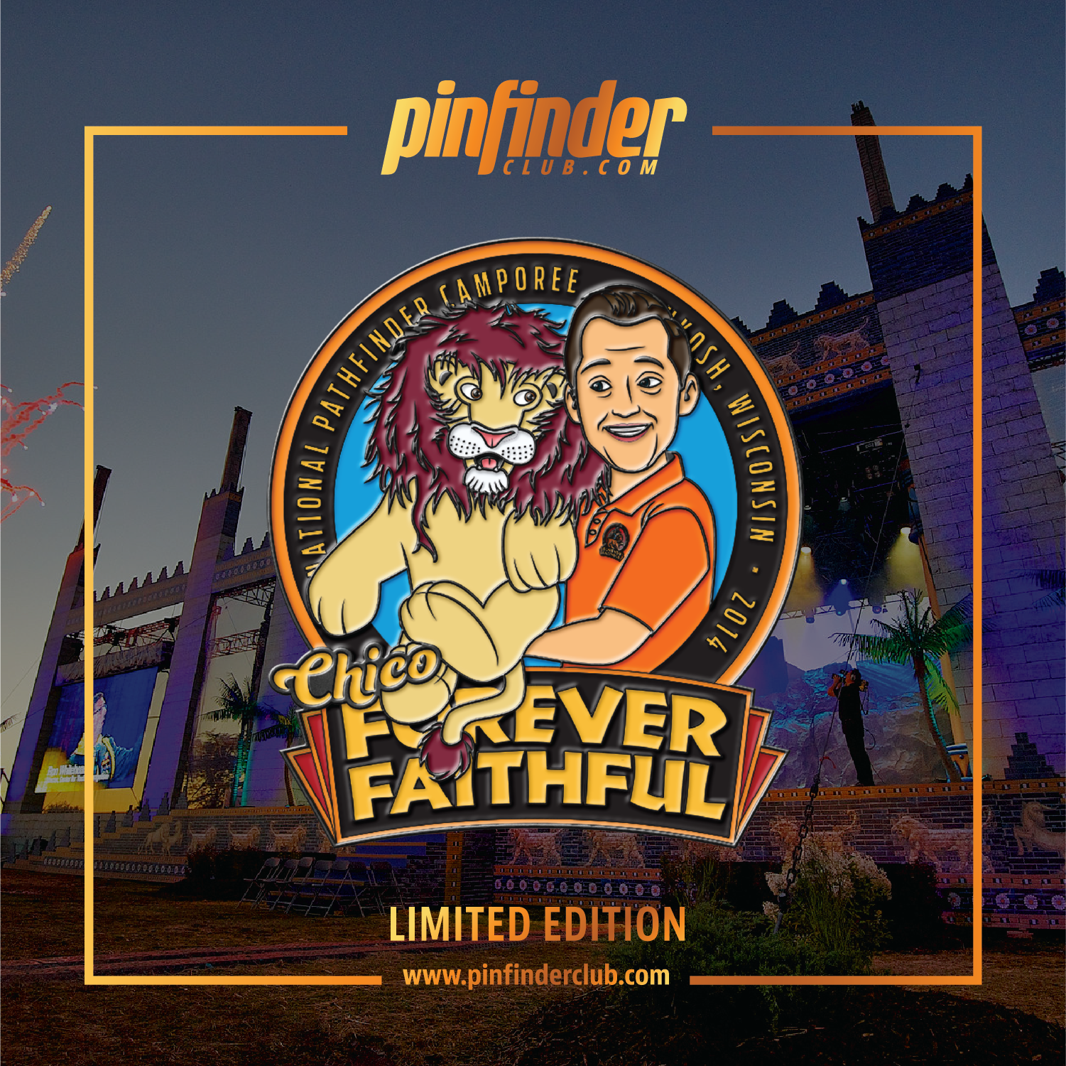 Forever Faithful Chico the Lion Pin - Pinfinder Club