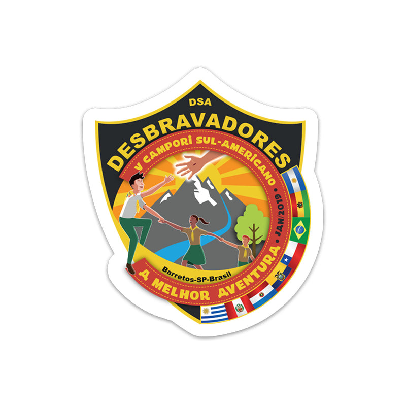 Desbravadores y Campori Sul-Americano 2019 Sticker (Portuguese) - Pinfinder Club