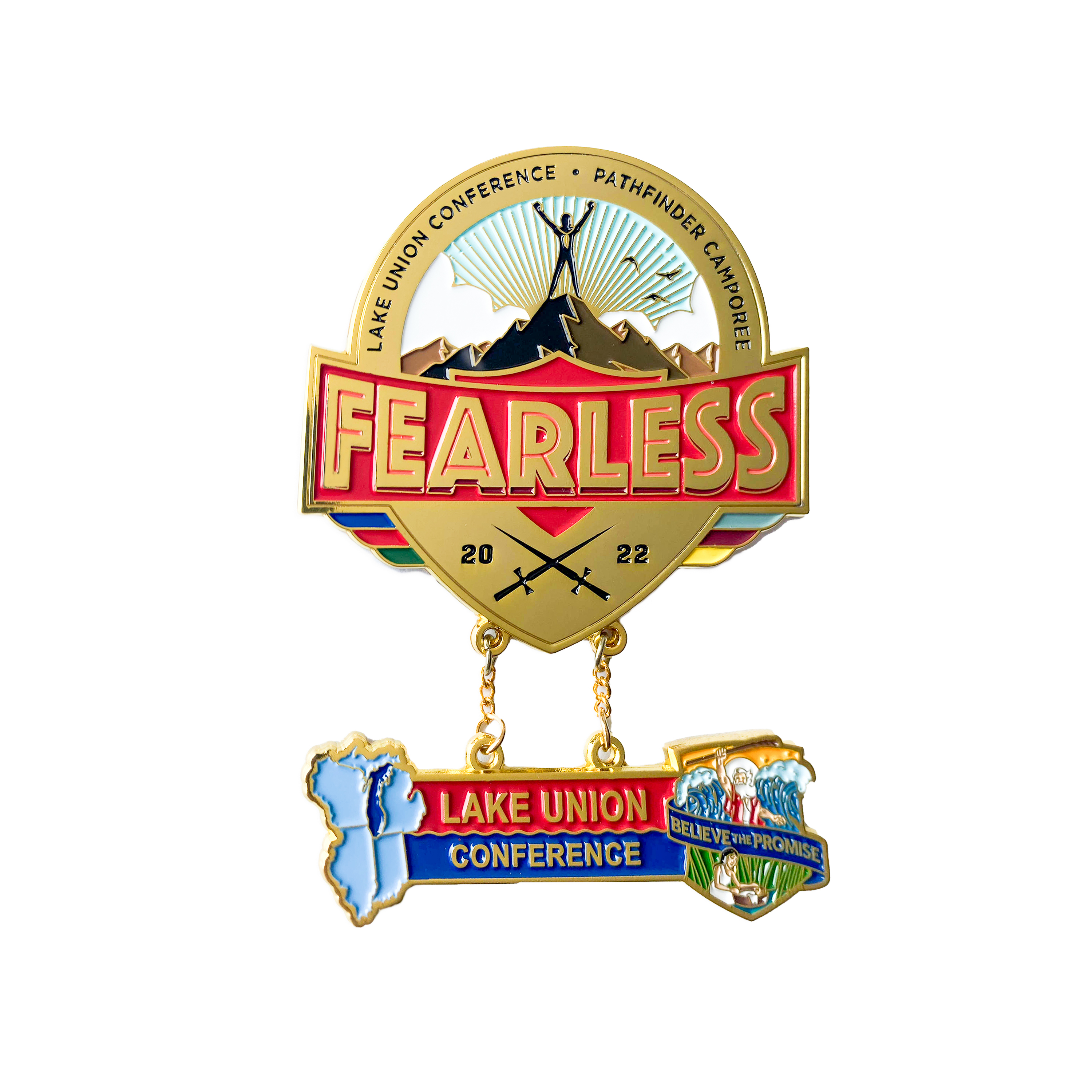 Fearless Lake Union Pathfinder Camporee 2022 Pin & Patch (Bundle)