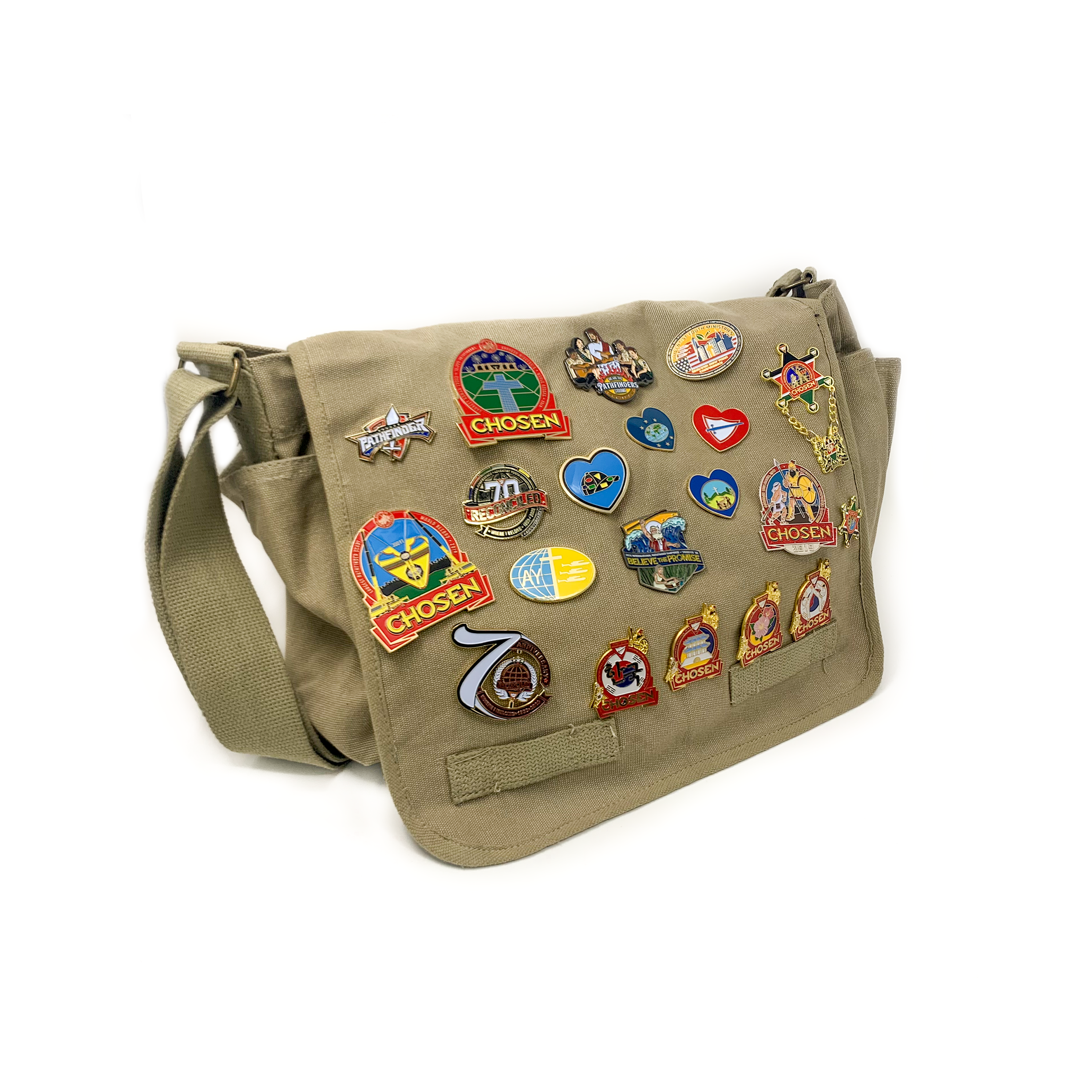 Bolso bandolera vintage de lona lavada 