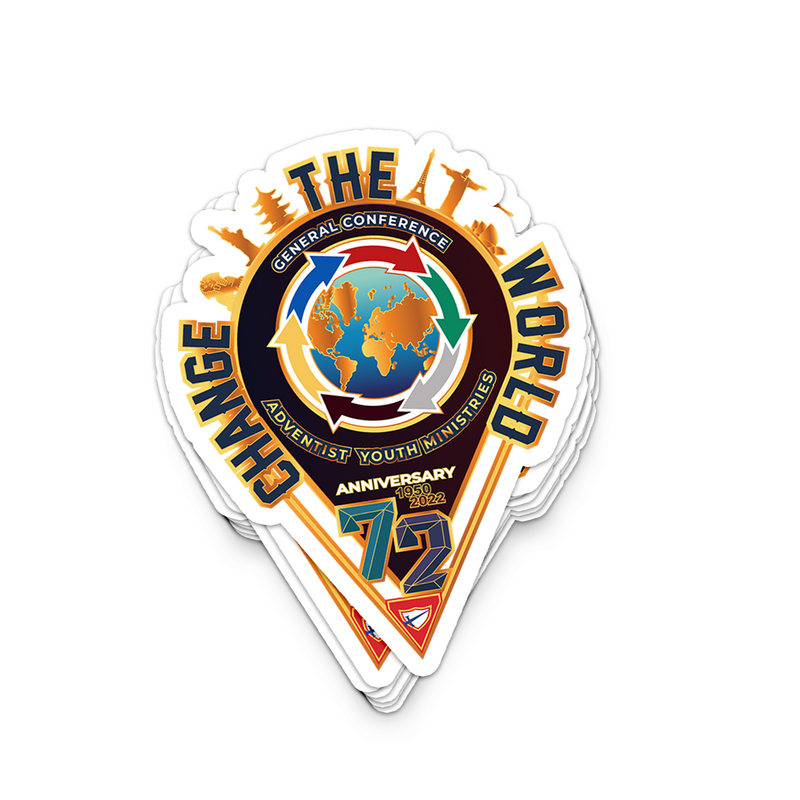 WPD 72nd Year Change the World Sticker